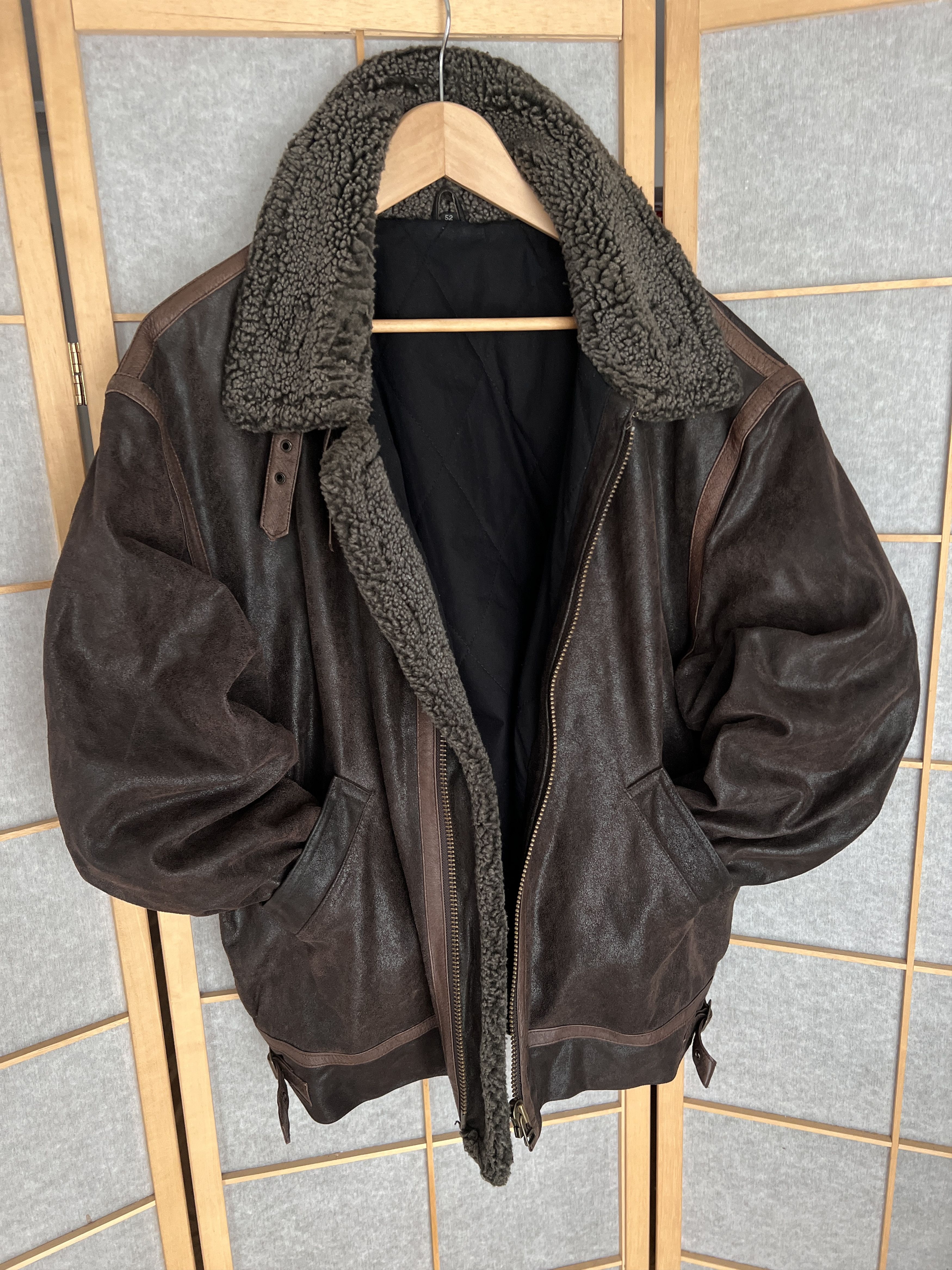 Genuine Leather 14th Addiction Yohji Yamamoto style leather aviator jacket Size US XL / EU 56 / 4 - 12 Thumbnail