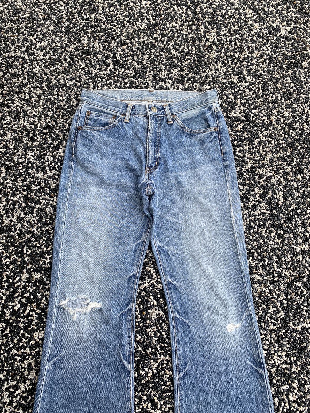 Hysteric Glamour 🔥BLUE WAY JAPAN FLARE THRASHED DISTRESS DENIM JEANS Size US 28 / EU 44 - 5 Thumbnail