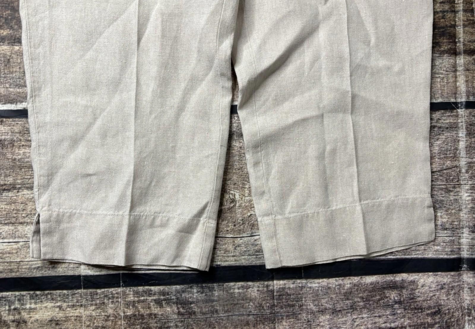 J. Jill J Jill Pants Womens Medium Petite Love Linen Beige Joggers Size 32" / US 10 / IT 46 - 5 Thumbnail