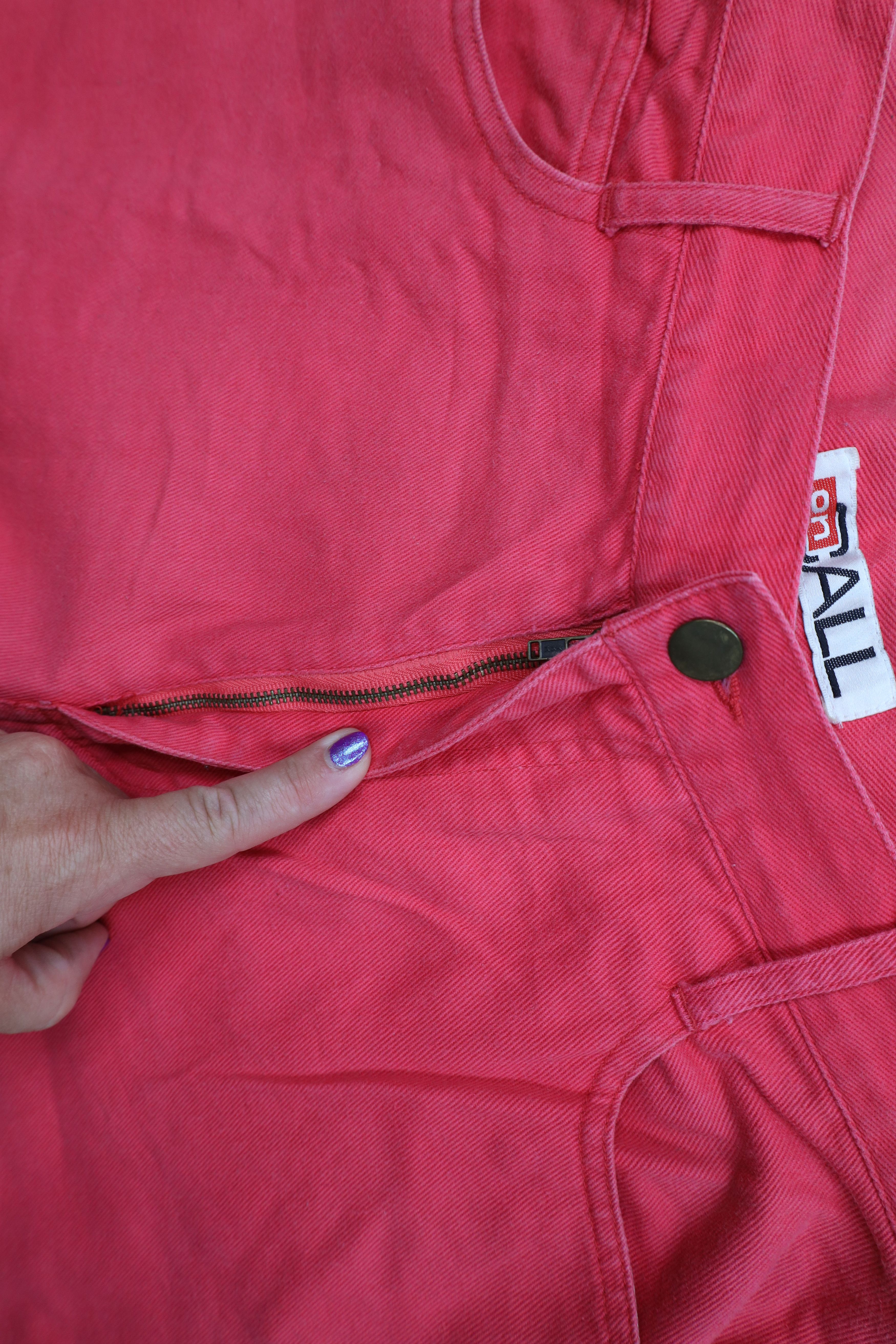Vintage Vintage 90s Streetwear Cuffed Denim Jean Shorts Jorts Pink Size 32" / US 10 / IT 46 - 7 Thumbnail