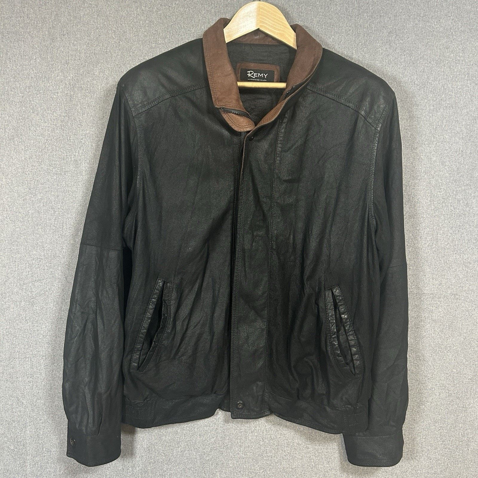 Remy Vintage 90s Remy Lambskin Leather Bomber Jacket Men’s 38 Size US M / EU 48-50 / 2 - 2 Thumbnail