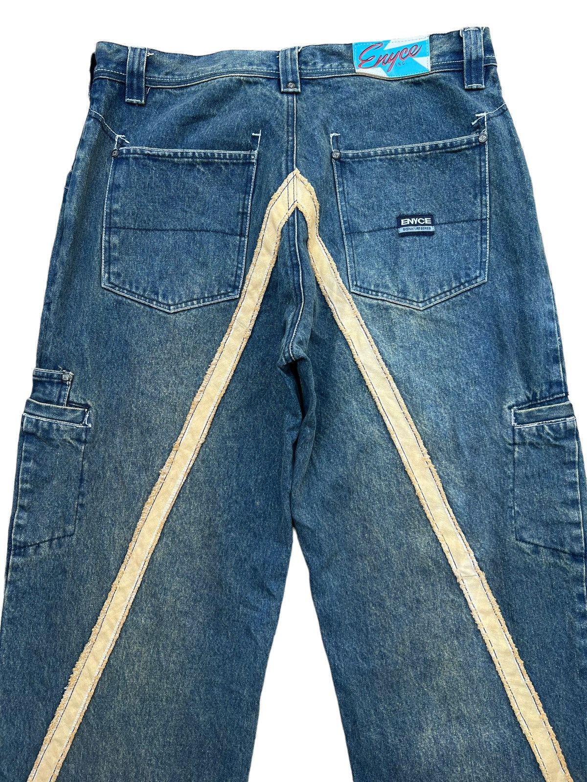 Enyce Enyce Y2K Multipocket Wide Baggy Denim Jeans 34x34 Size US 34 / EU 50 - 5 Thumbnail