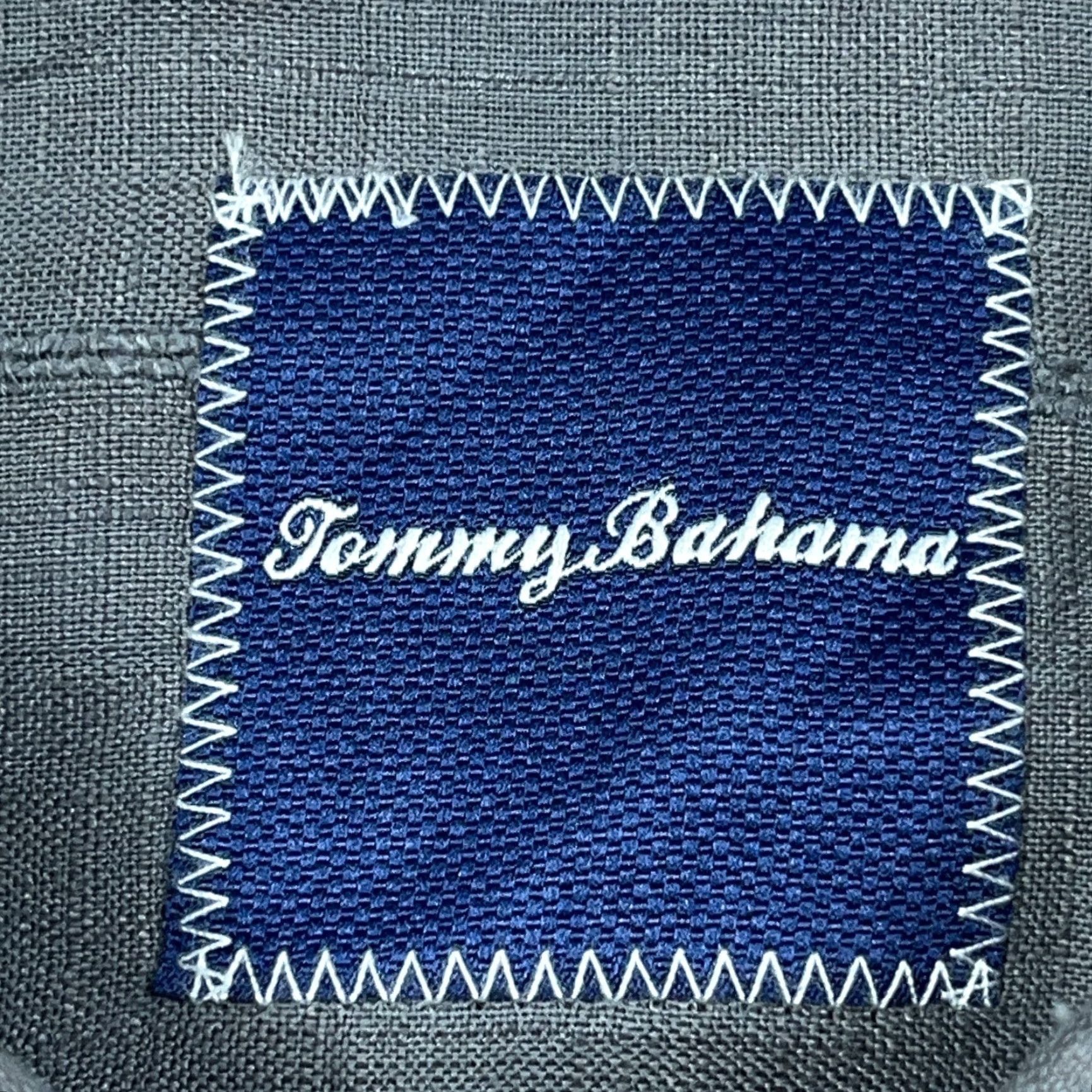 Tommy Bahama Tommy Bahama Shirt Men Large Gray Linen Button Up Relax Hawaiian Camp Pocket Mens Size US L / EU 52-54 / 3 - 7 Thumbnail