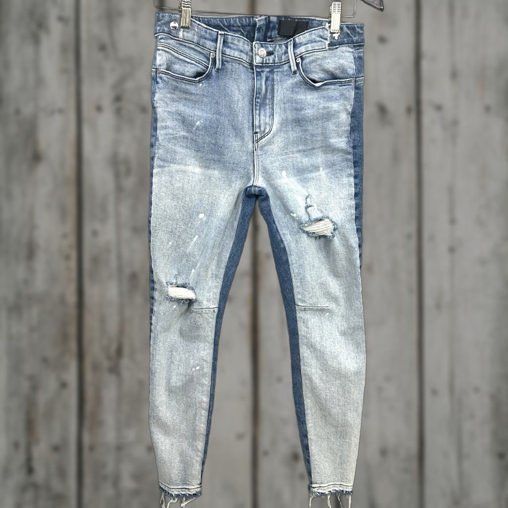 Rta RtA Jeans Women's 28 Skinny Distressed Blue Denim with Knee Tears - Slim Fit, Industrial Style, Non-Vintage Size 28" / US 6 / IT 42 - 1 Thumbnail