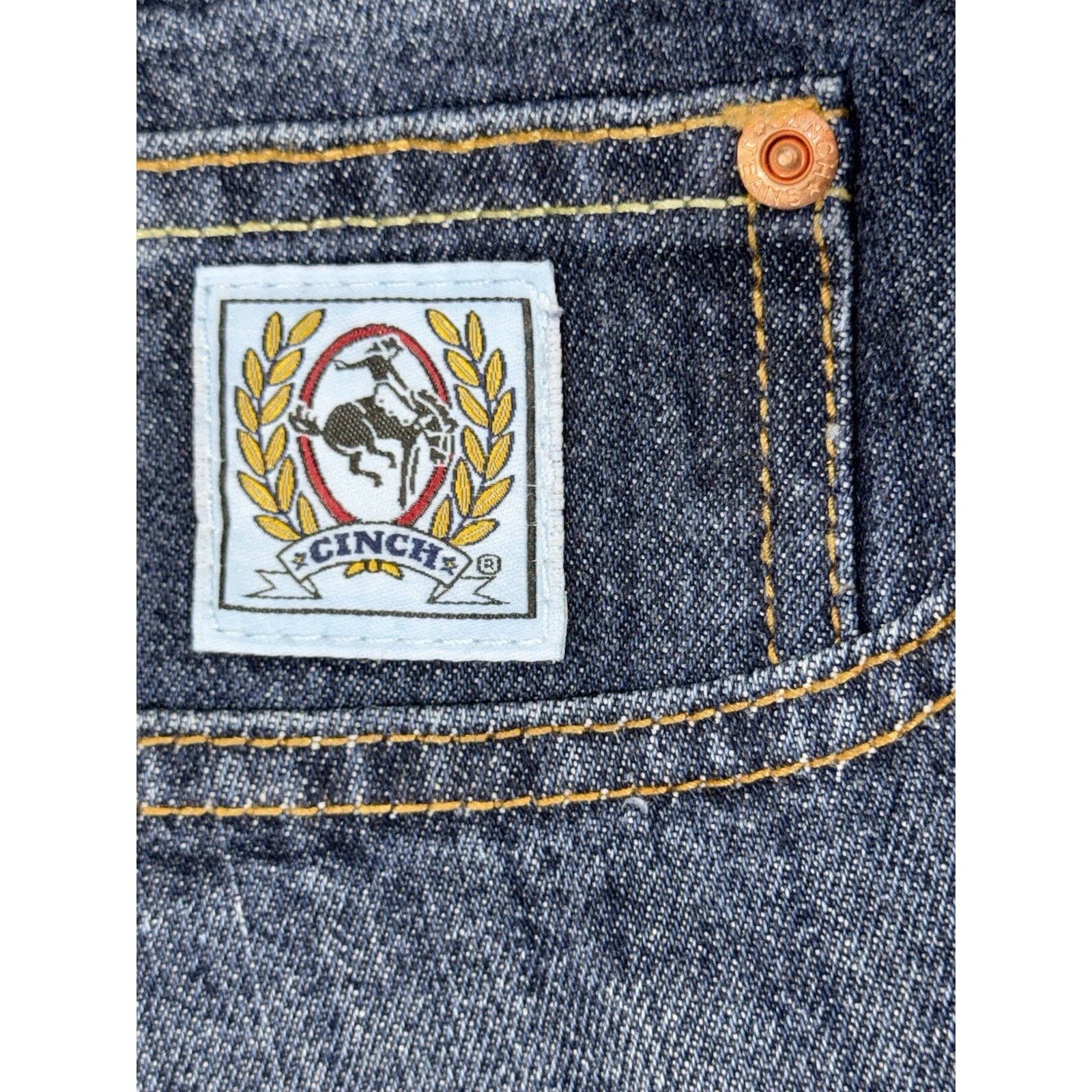 CINCH Cinch Up Denim Mens Jeans White Label Sz 42X30 Starched Size US 42 / EU 58 - 2 Thumbnail
