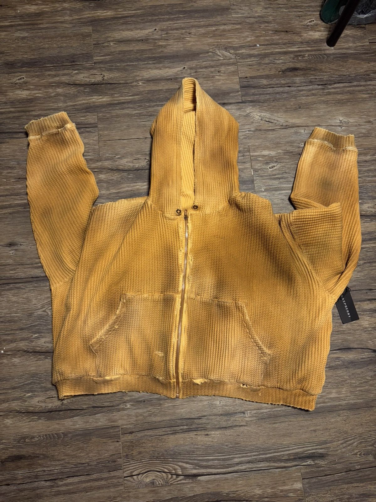The GV Gallery Gv Gallery Waffle Thermal Zip-up Size Medium Mustard Size US M / EU 48-50 / 2 - 1 Thumbnail
