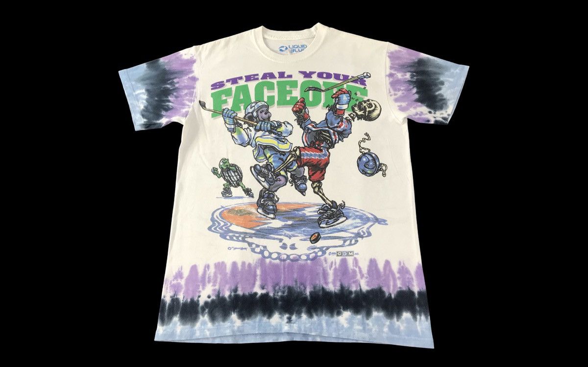 Grateful Dead 90s Liquid Blue The Grateful Dead Steal Your Faceoff Tie Dye Size US M / EU 48-50 / 2 - 1 Thumbnail