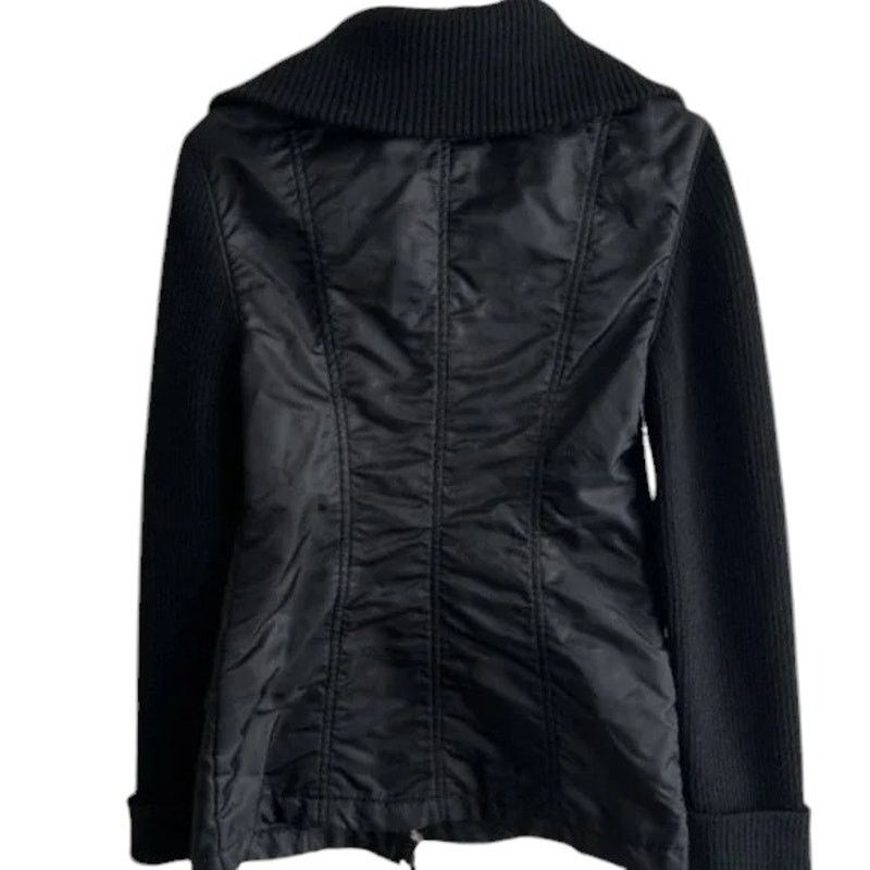 Sisley SISLEY Black Bomber Jacket Made in Italy, XS SRP: $600 Size XS / US 0-2 / IT 36-38 - 2 Thumbnail