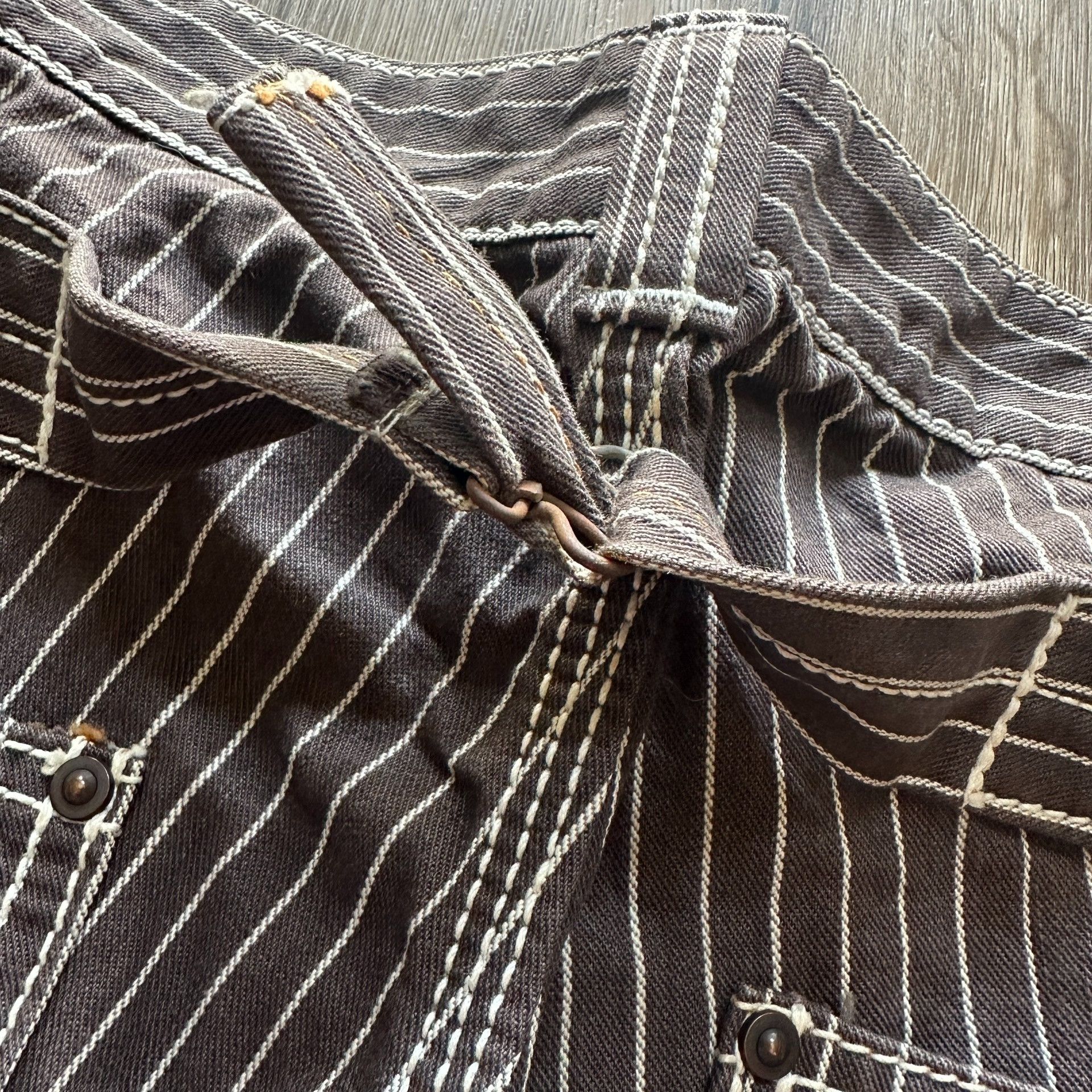 Jelado Jelado Brown Striped Paris Button Pants Size US 30 / EU 46 - 4 Thumbnail