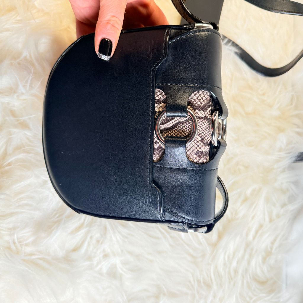 Alexander Wang Alexander Wang Mini Lia Saddle Bag - Snakeskin & Rhodium Size ONE SIZE - 8 Thumbnail