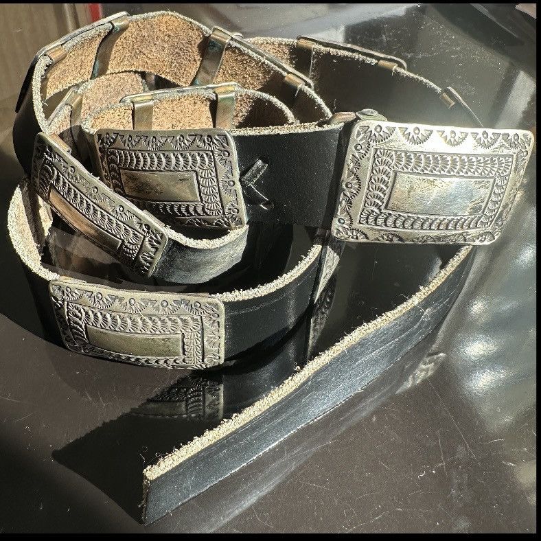 Other VINTAGE 1980s JAMES SHAY NAVAJO STERLING SILVER CONCHO BELT Size ONE SIZE - 4 Thumbnail