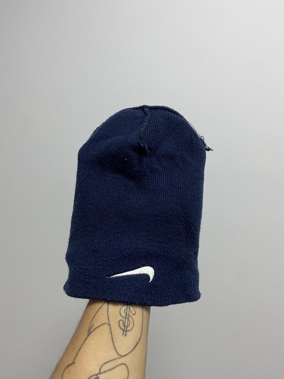 Nike × Vintage Nike Hat Vintage Beanie Small Embroidered Swoosh Logo Size ONE SIZE - 3 Thumbnail