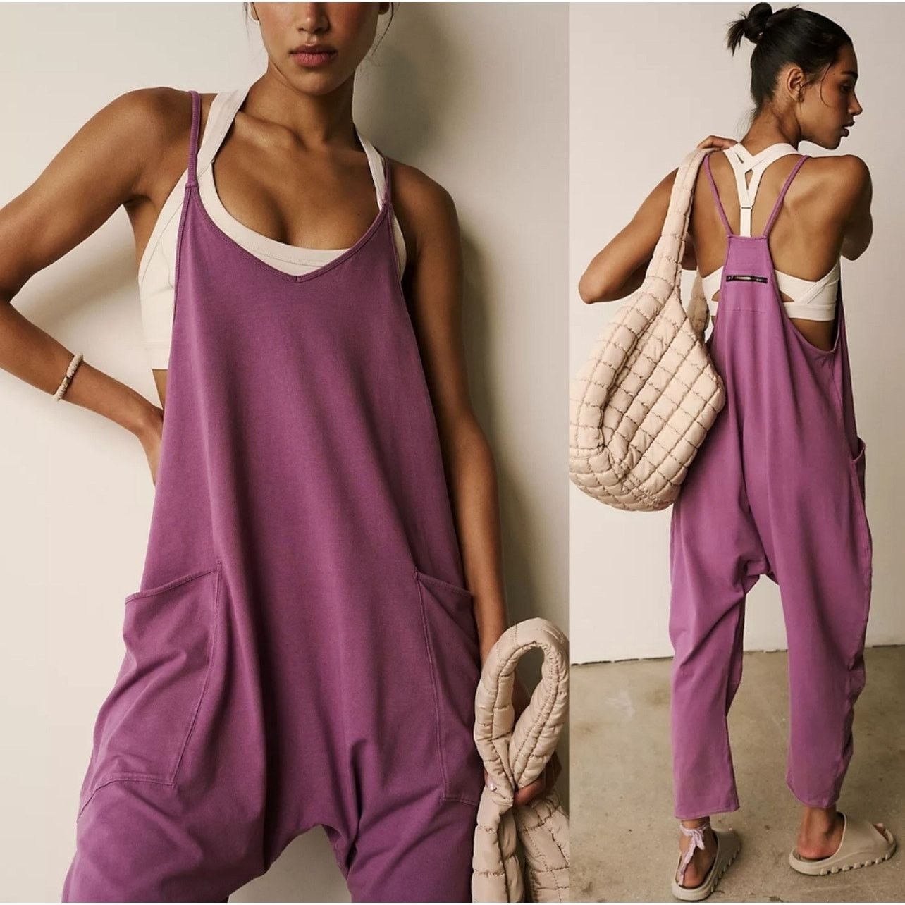 Free People Hot Shot Onesie in Purle Pink Magenta sz L