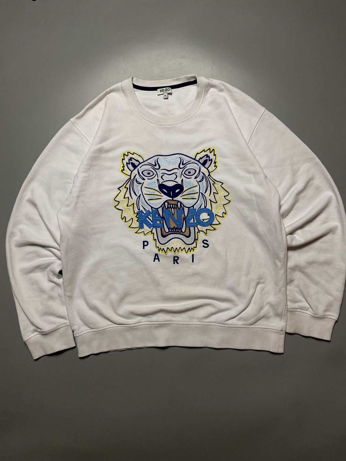Kenzo × Vintage Kenzo Paris tiger sweatshirt classic Size US XL / EU 56 / 4 - 1 Thumbnail