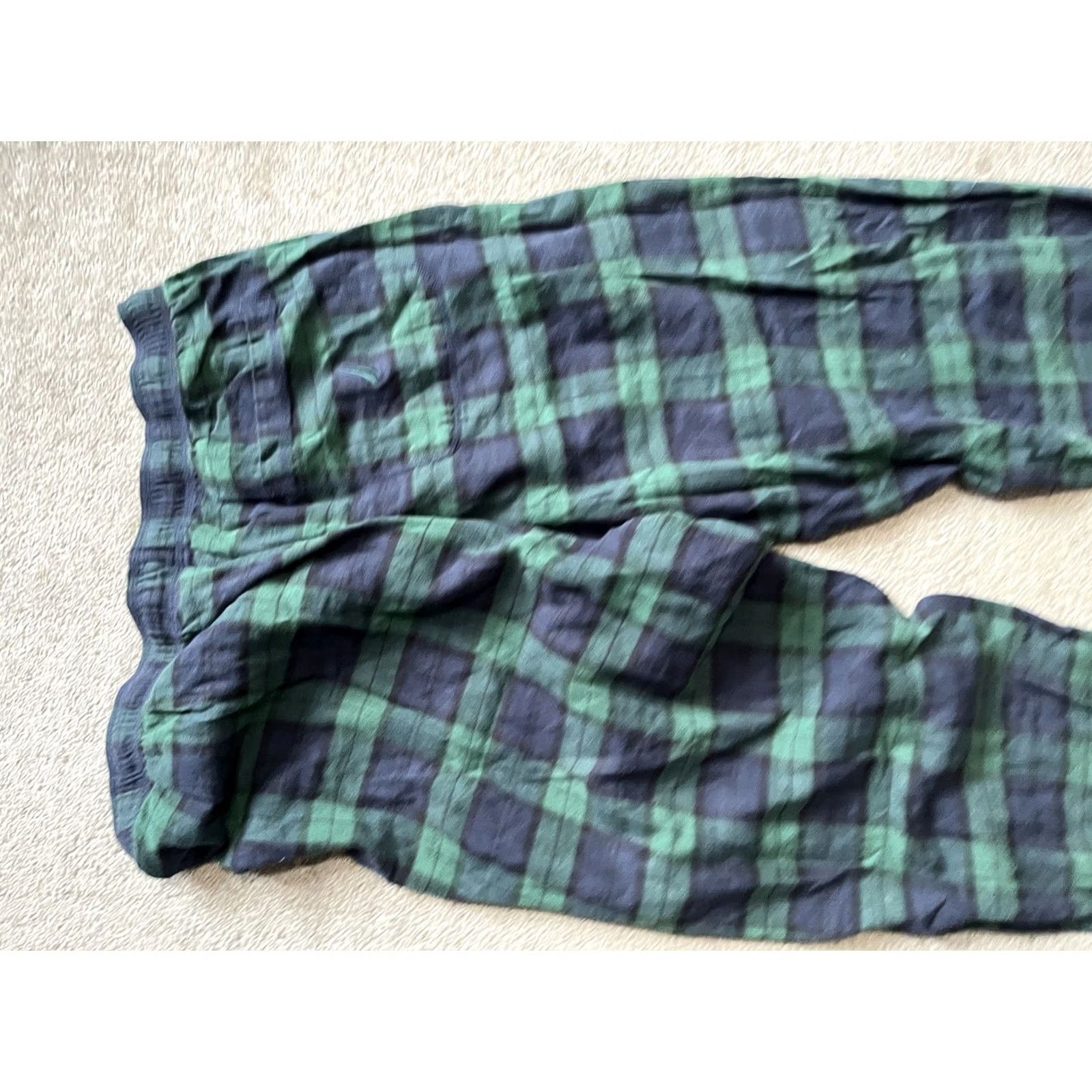 Nautica Nautica Sweatpants Mens XL Plaid Check Blue Green Lounge Super Soft Pants Size US 36 / EU 52 - 4 Thumbnail