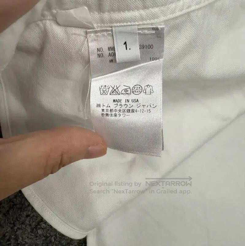 Thom Browne Thom Browne White Cotton Long Sleeve Shirt for Men . Size US S / EU 44-46 / 1 - 4 Thumbnail