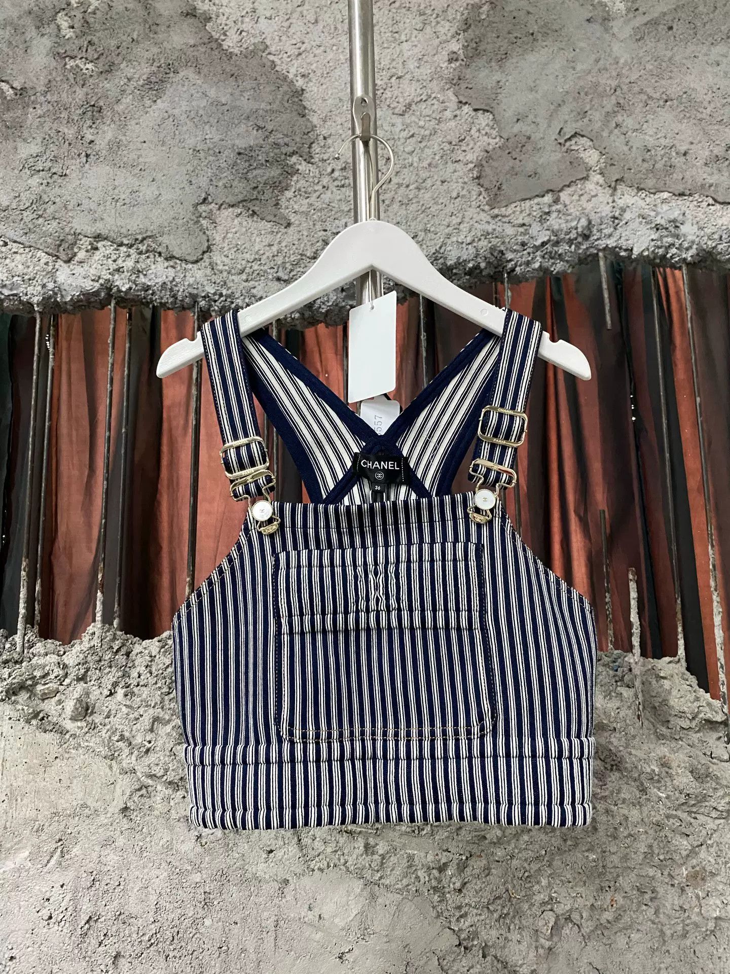 Chanel Chanel Striped Denim Vest Size US XS / EU 42 / 0 - 1 Thumbnail