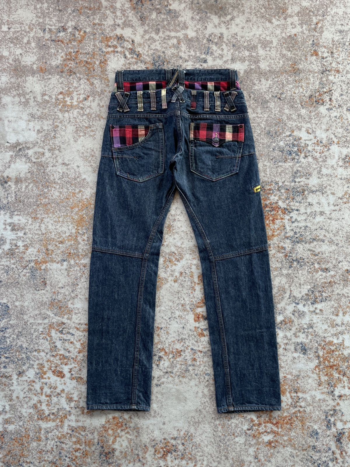 Japanese Brand × Vintage DOMINATE HANDCRAFT DOUBLE WAIST JEANS (LG6) Size US 30 / EU 46 - 5 Thumbnail