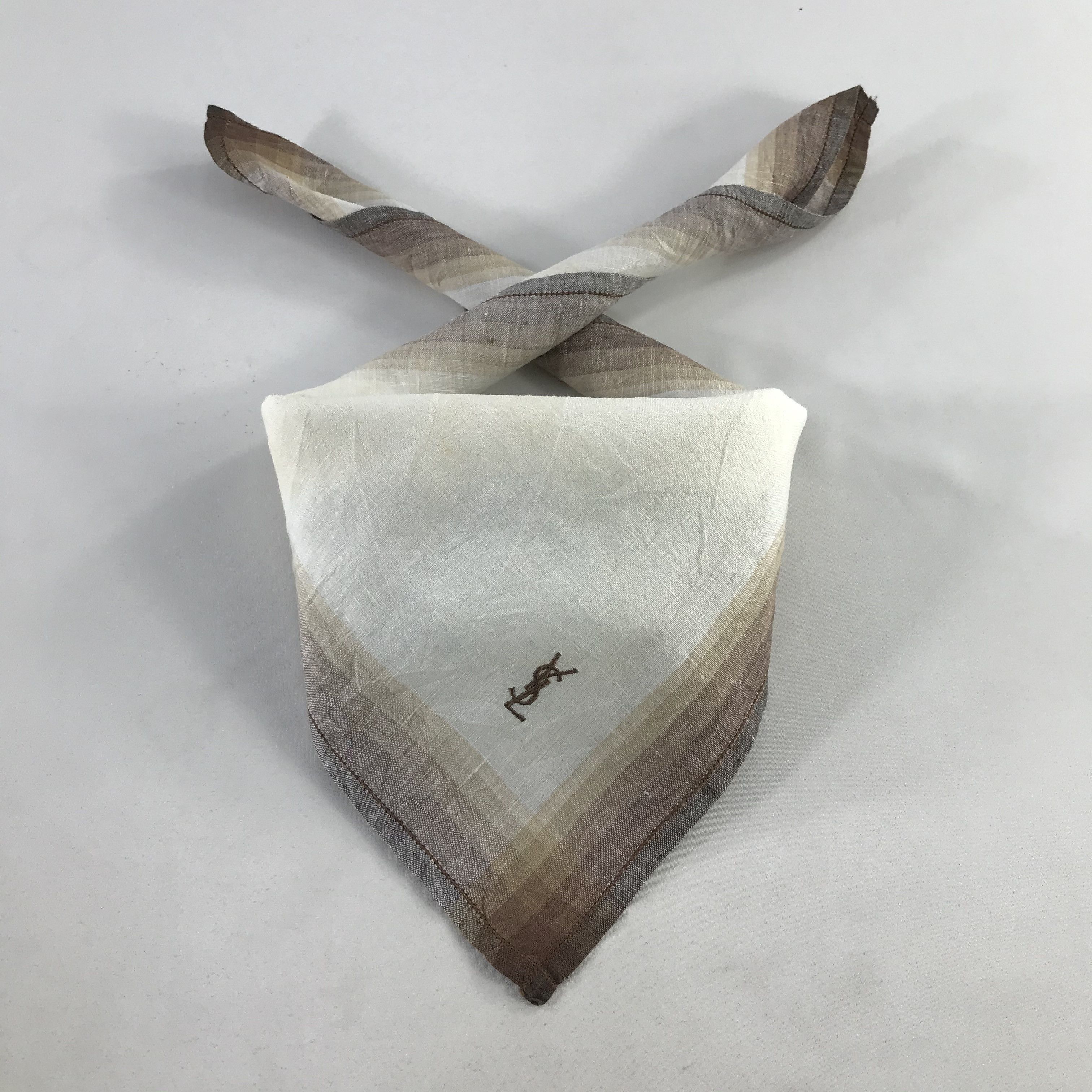 Vintage × Yves Saint Laurent Yves Saint Laurent Bandana / Handkerchief/Neckerchief -S1075 Size ONE SIZE - 3 Thumbnail