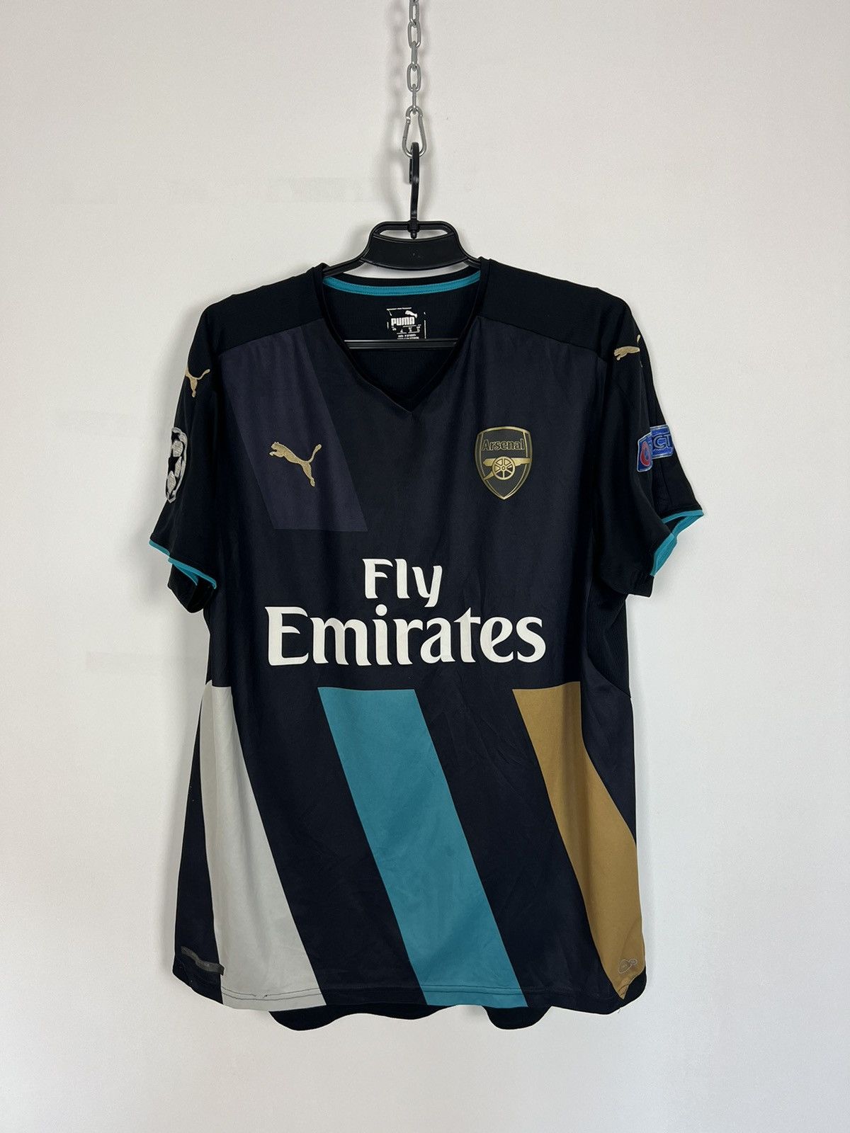 Arsenal 2014-2015 Player Alexis #17 Football Jersey Sz XL .
