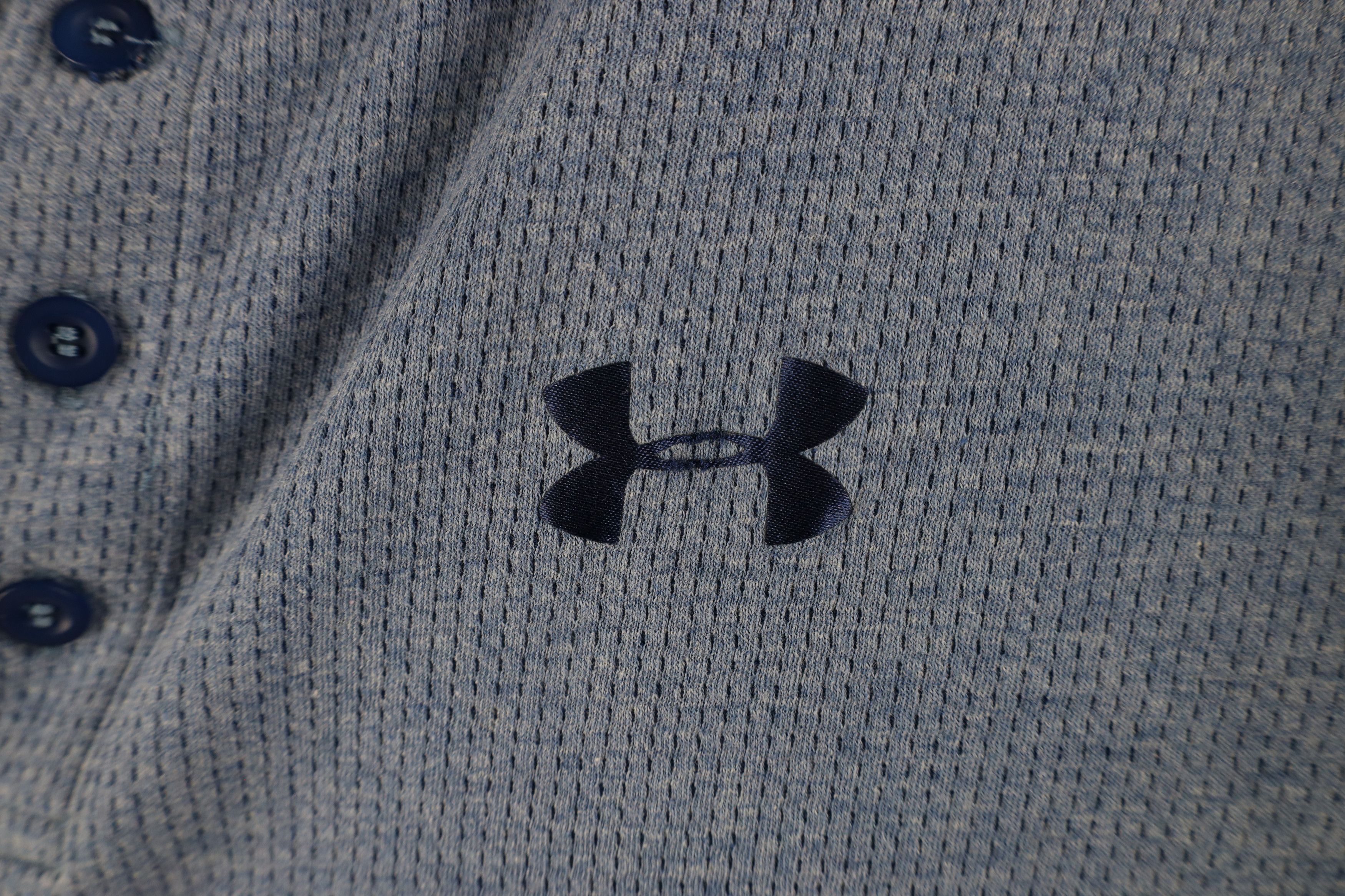 Under Armour × Vintage Under Armour Loose Thermal Waffle Knit Henley T-Shirt Blue Size US L / EU 52-54 / 3 - 4 Thumbnail