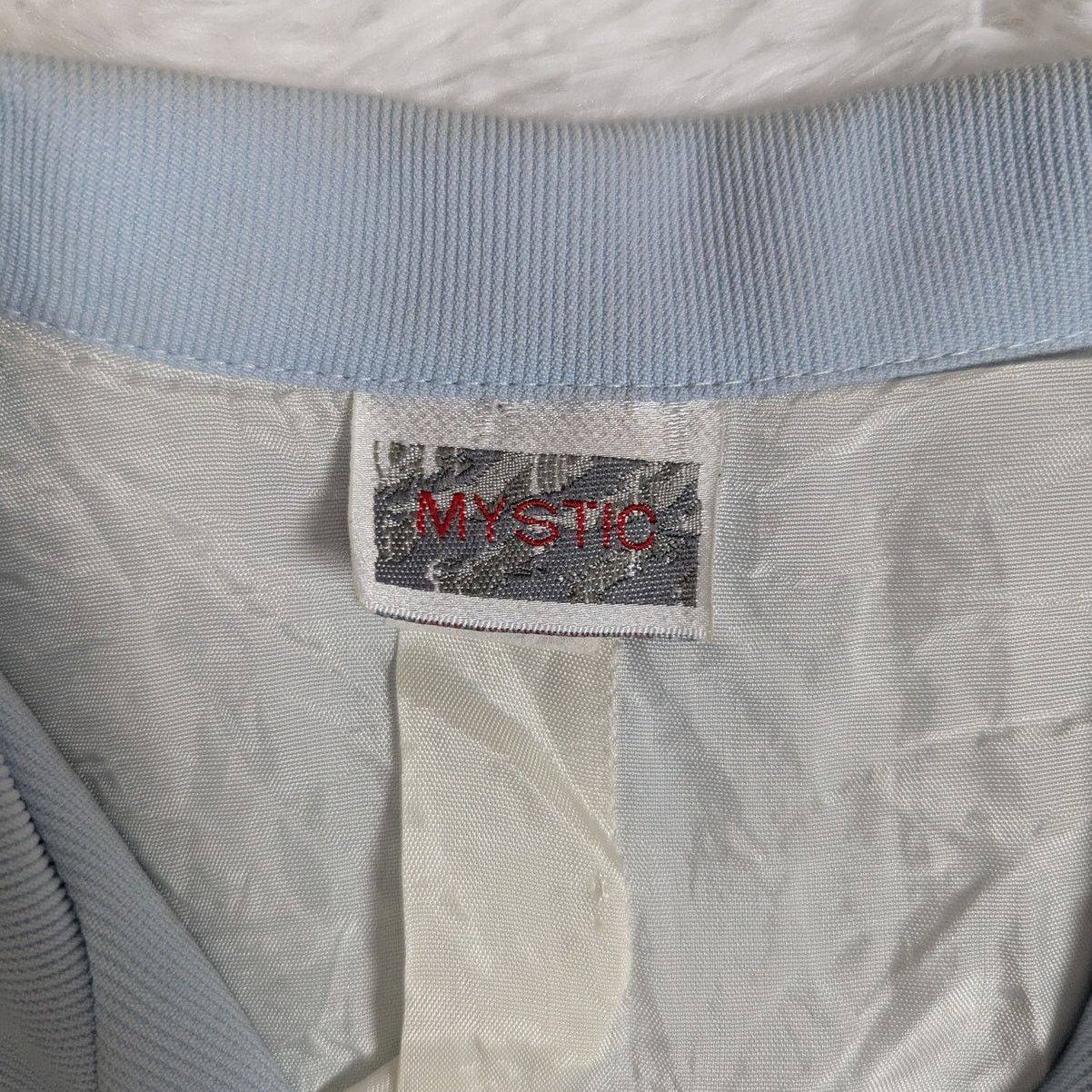 Vintage 90s Mystic Collared Button Front Vest Light Blue Large Size L / US 10 / IT 46 - 4 Thumbnail