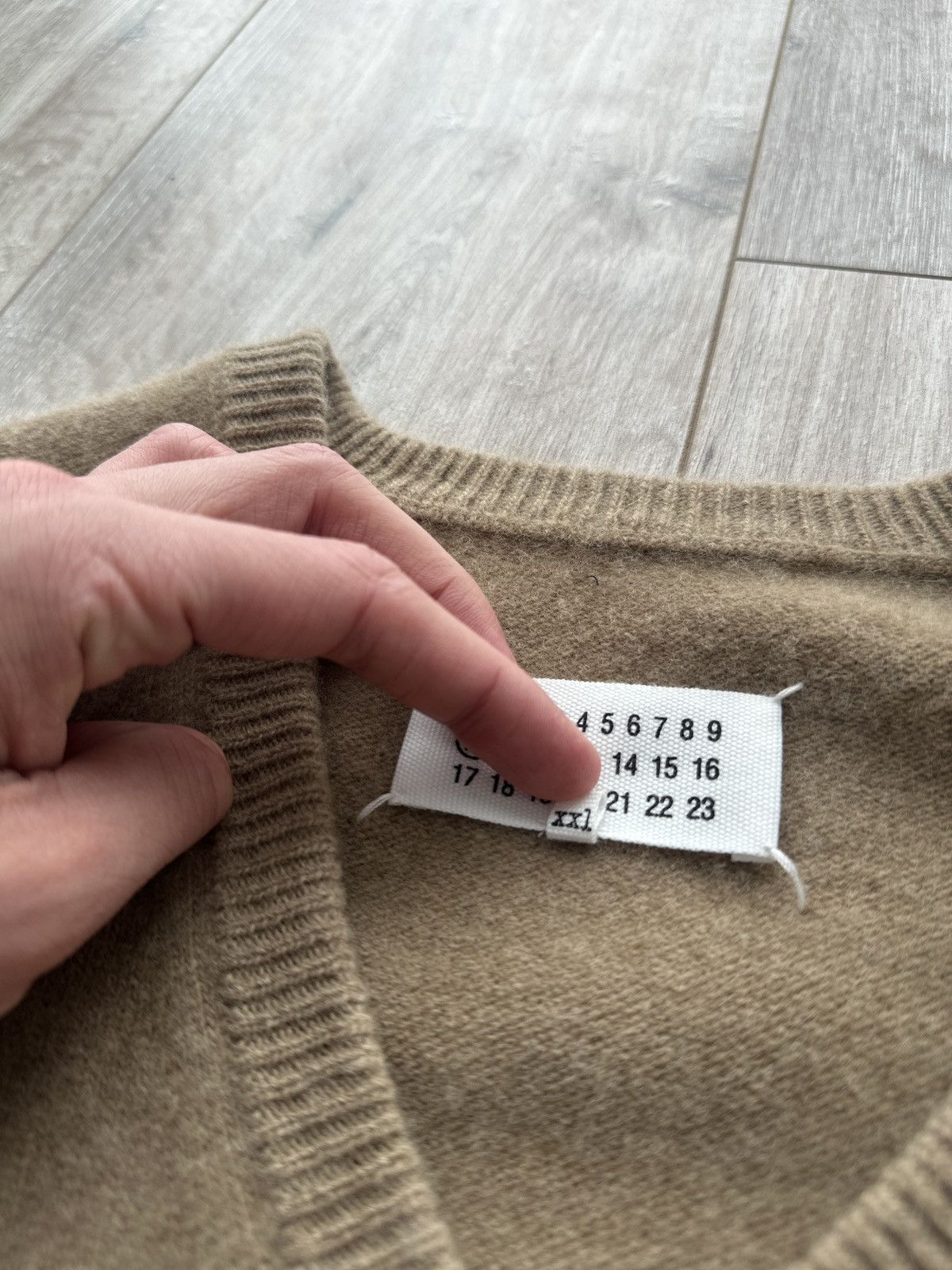 Maison Margiela 2024 Maison Margiela V Neck Knitted Wool Sweater Size US XXL / EU 58 / 5 - 9 Thumbnail