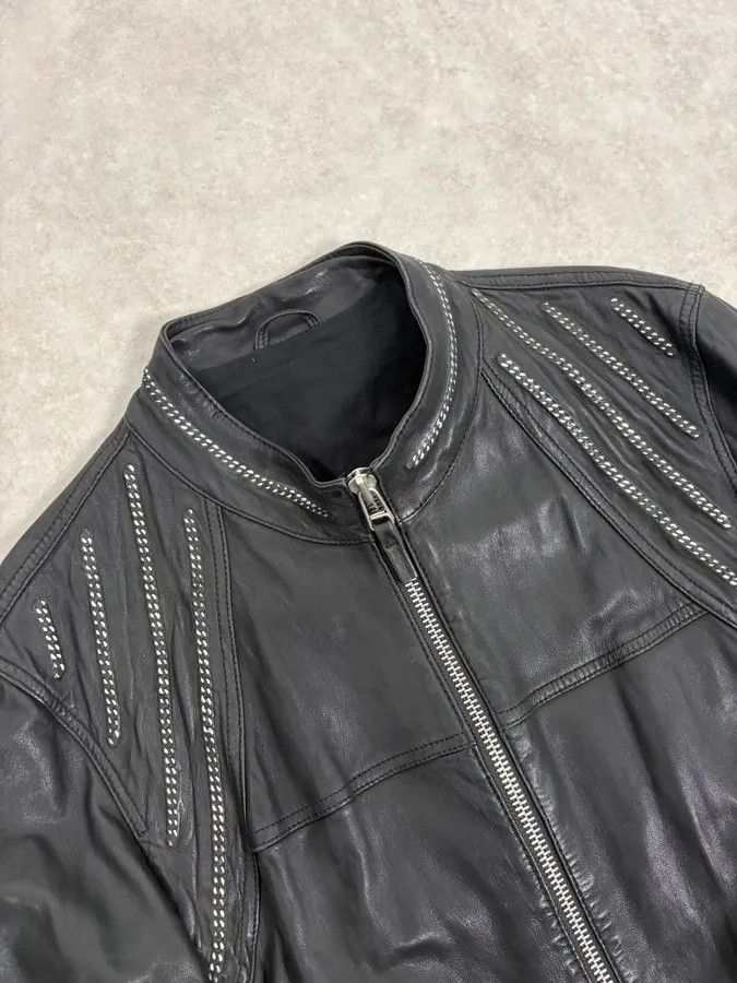 Marithe + Francois Girbaud 2000s Marithé + François Girbaud Black Studded Biker Leather Jacket Size US M / EU 48-50 / 2 - 5 Thumbnail