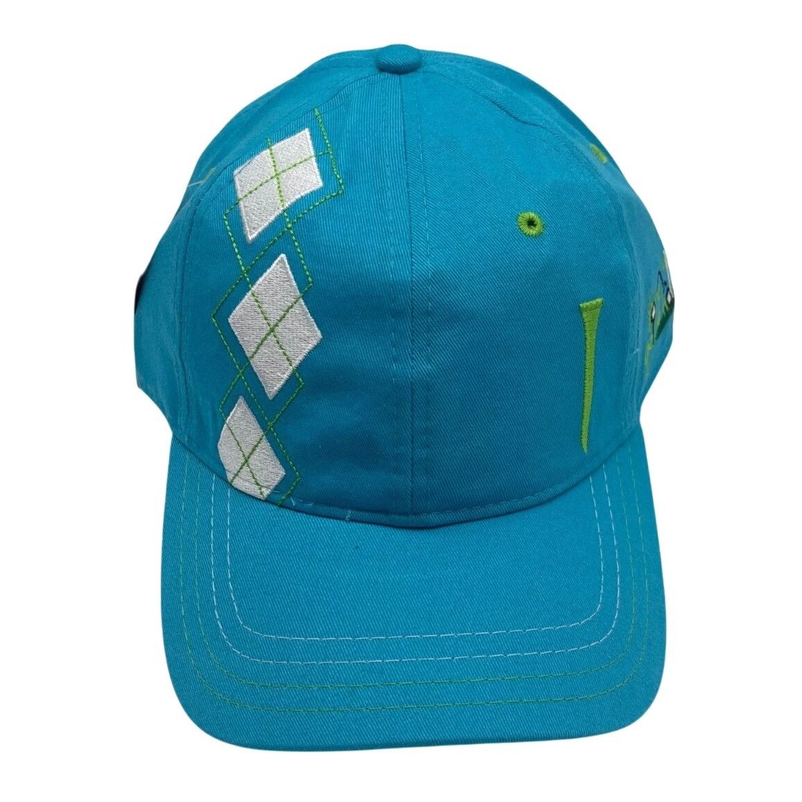 Other Pukka Argyl-Embroidered Golf Cap, Cotton Twill, Turquoise, Size ONE SIZE - 2 Thumbnail