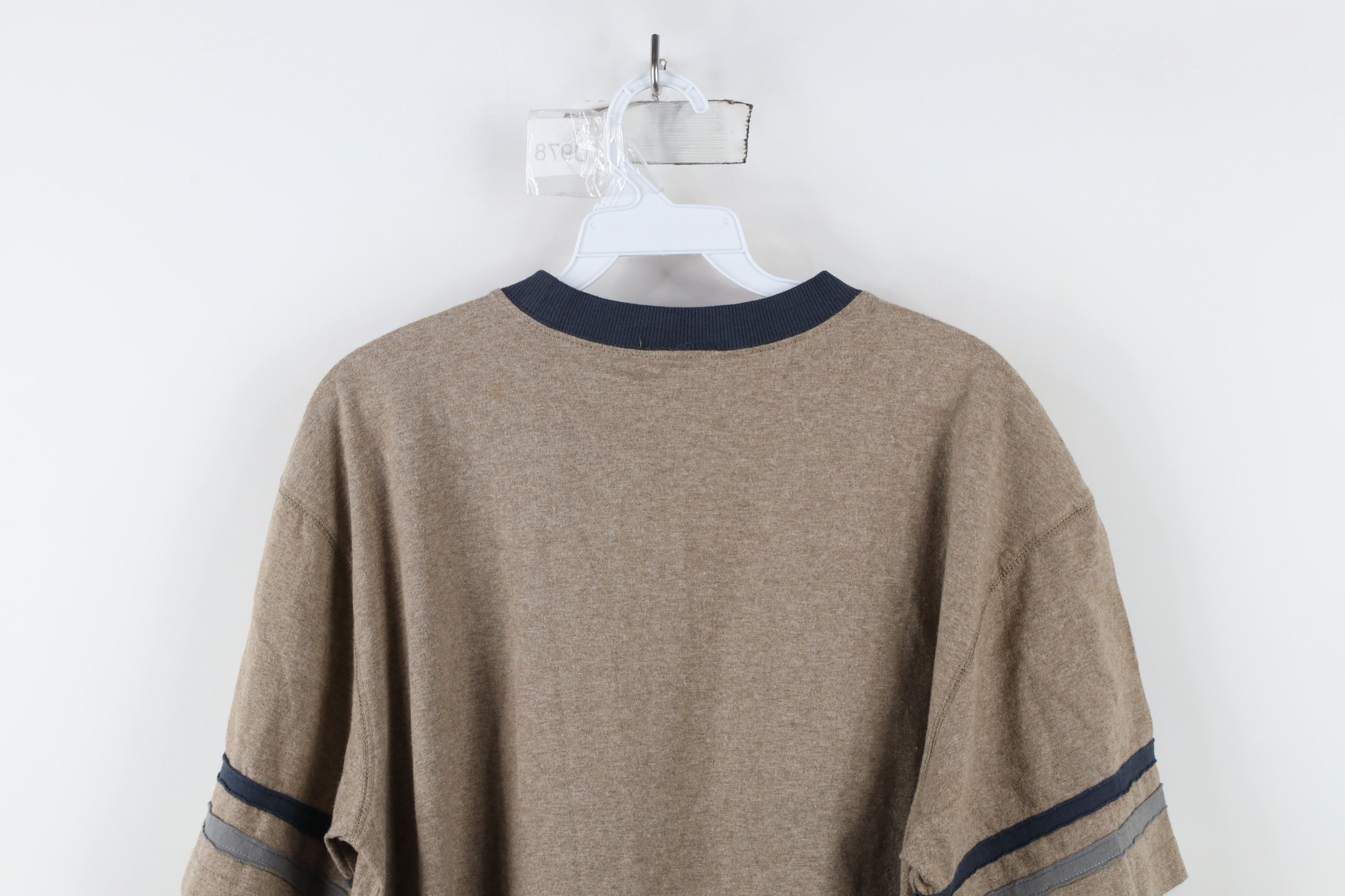 Vintage Vintage 90s Streetwear Striped Short Sleeve T-Shirt Brown Size US M / EU 48-50 / 2 - 8 Thumbnail