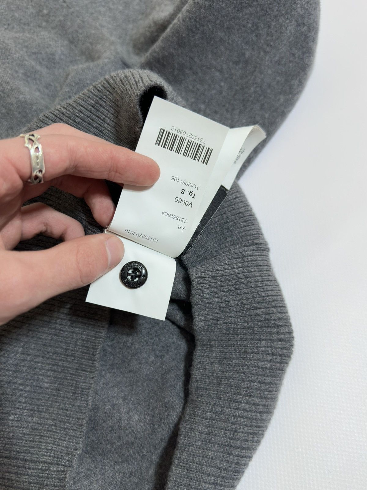 Stone Island Stone Island Grey Cashmere/Wool Crewneck Sweater Size US XXS / EU 40 - 8 Thumbnail