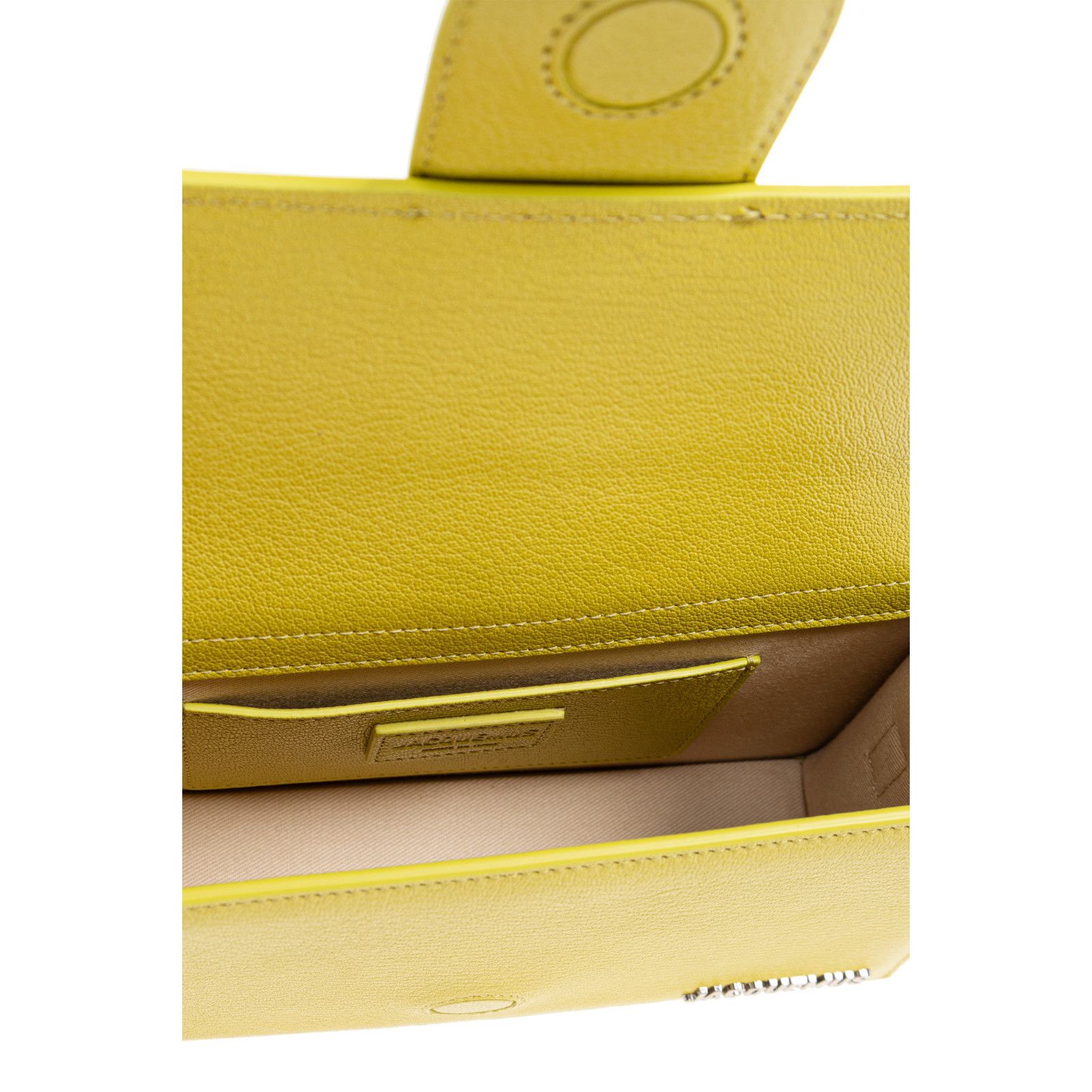 Jacquemus Jacquemus The Large Bambino Yellow Leather Crossbody Bag New Size ONE SIZE - 4 Thumbnail