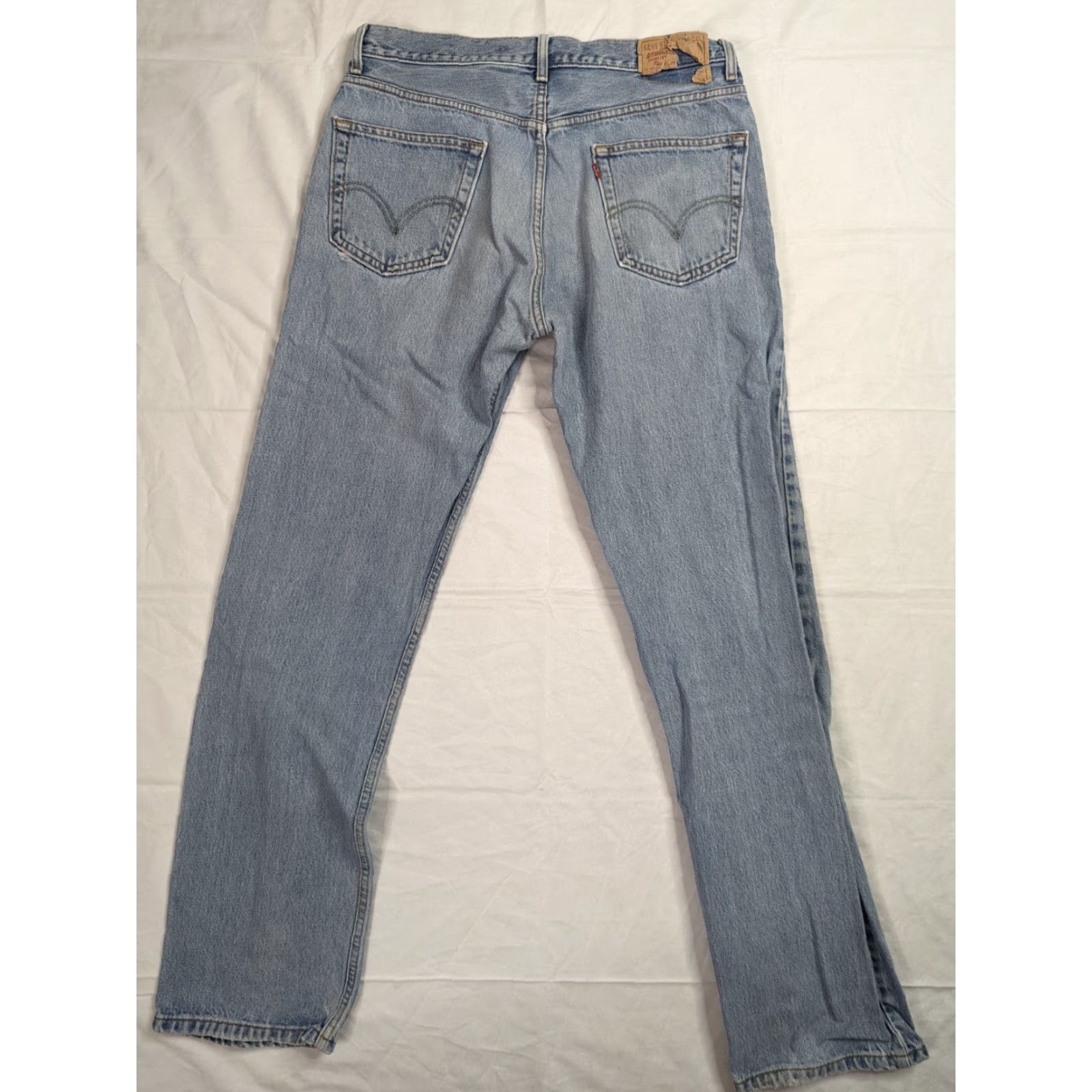 Levi's Levi's 505 Jeans Mens Straight Denim 34x34 Regular Mid Rise Blue Red Tab Logo Vintage No 505 Series Mens Size US 34 / EU 50 - 2 Thumbnail