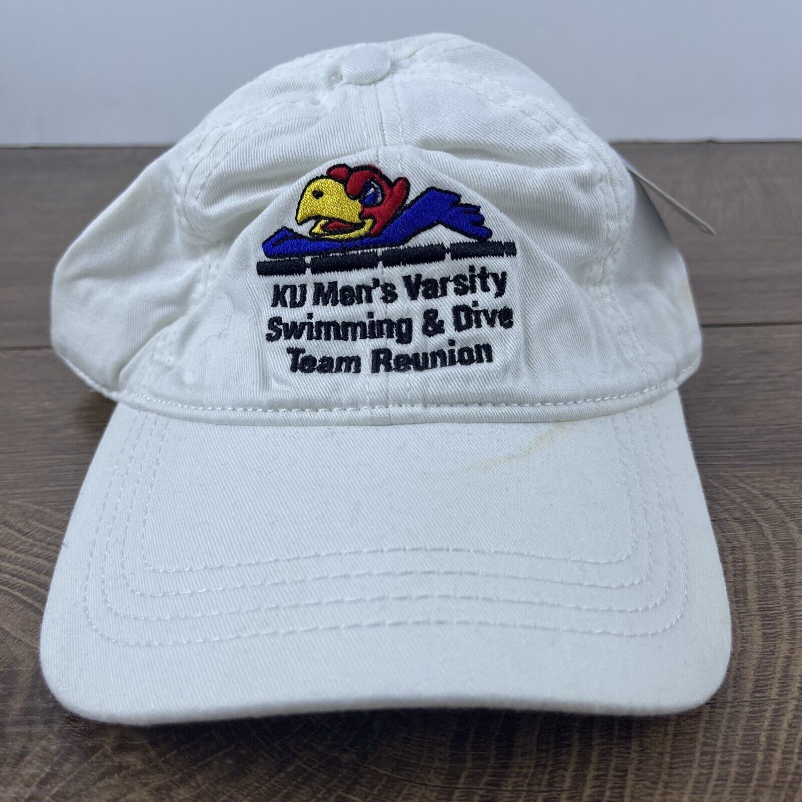 Other Kansas Jayhawks Swimming Dive Hat White Cap Hat Adjustable H Size ONE SIZE - 4 Thumbnail