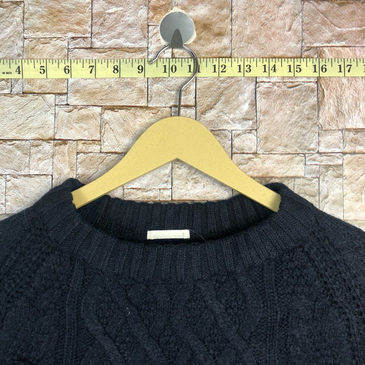 Aran Isles Knitwear × GU GU Dark Blue aran isle cable Knitwear #A762 Size S / US 4 / IT 40 - 4 Thumbnail