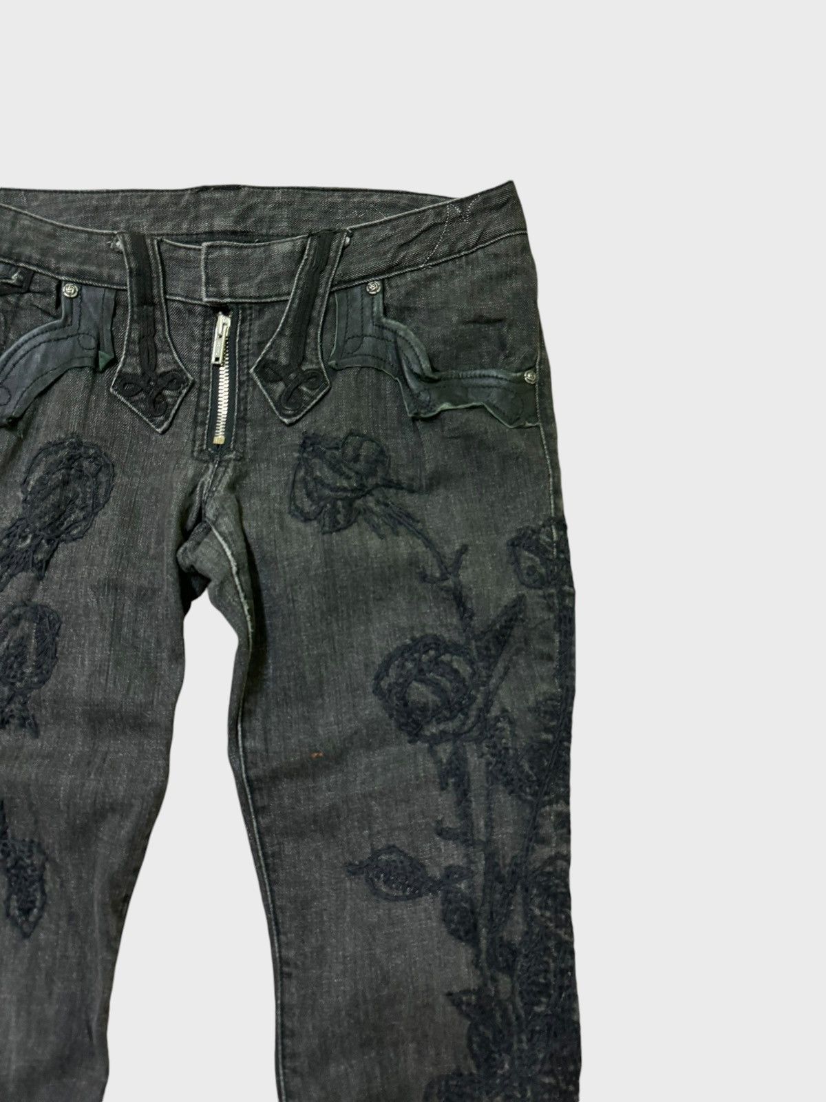 Hysteric Glamour × Japanese Brand × Vintage THE DEN IM LAB EMBROIDERY SKINNY LOW RISE DENIM Size US 30 / EU 46 - 5 Thumbnail