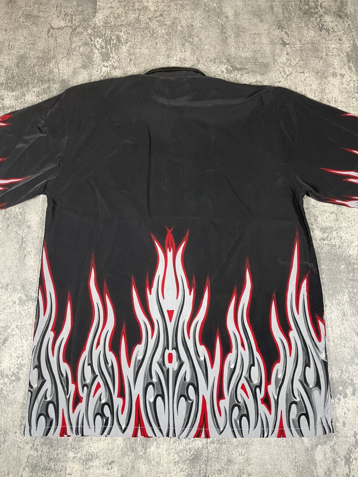 Other Y2K Button Up Chome Flames shirt Size US XL / EU 56 / 4 - 3 Thumbnail