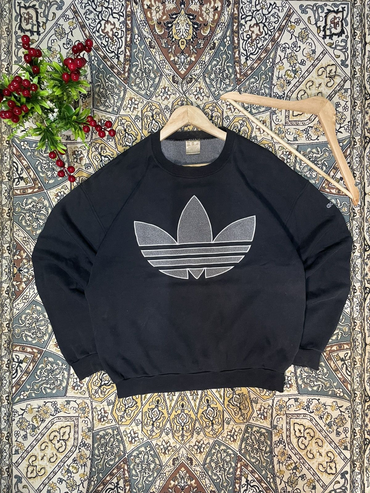Adidas Vintage 90s Adidas Threefoil Big Logo Size US L / EU 52-54 / 3 - 1 Thumbnail