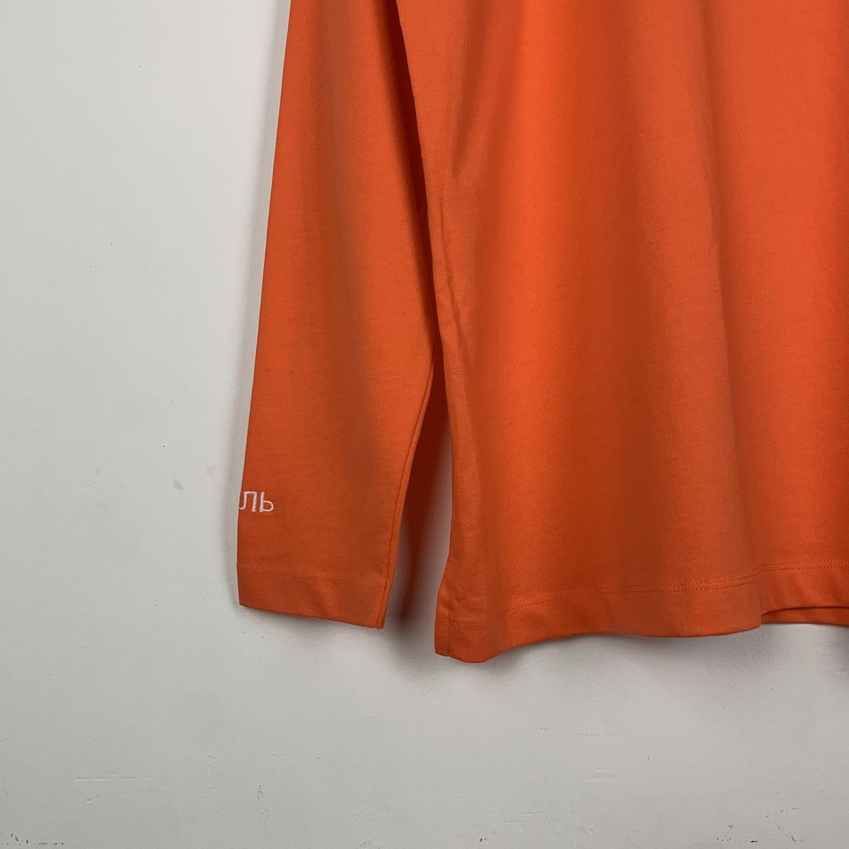 Heron Preston Orange Turtleneck Style LS T-shirt