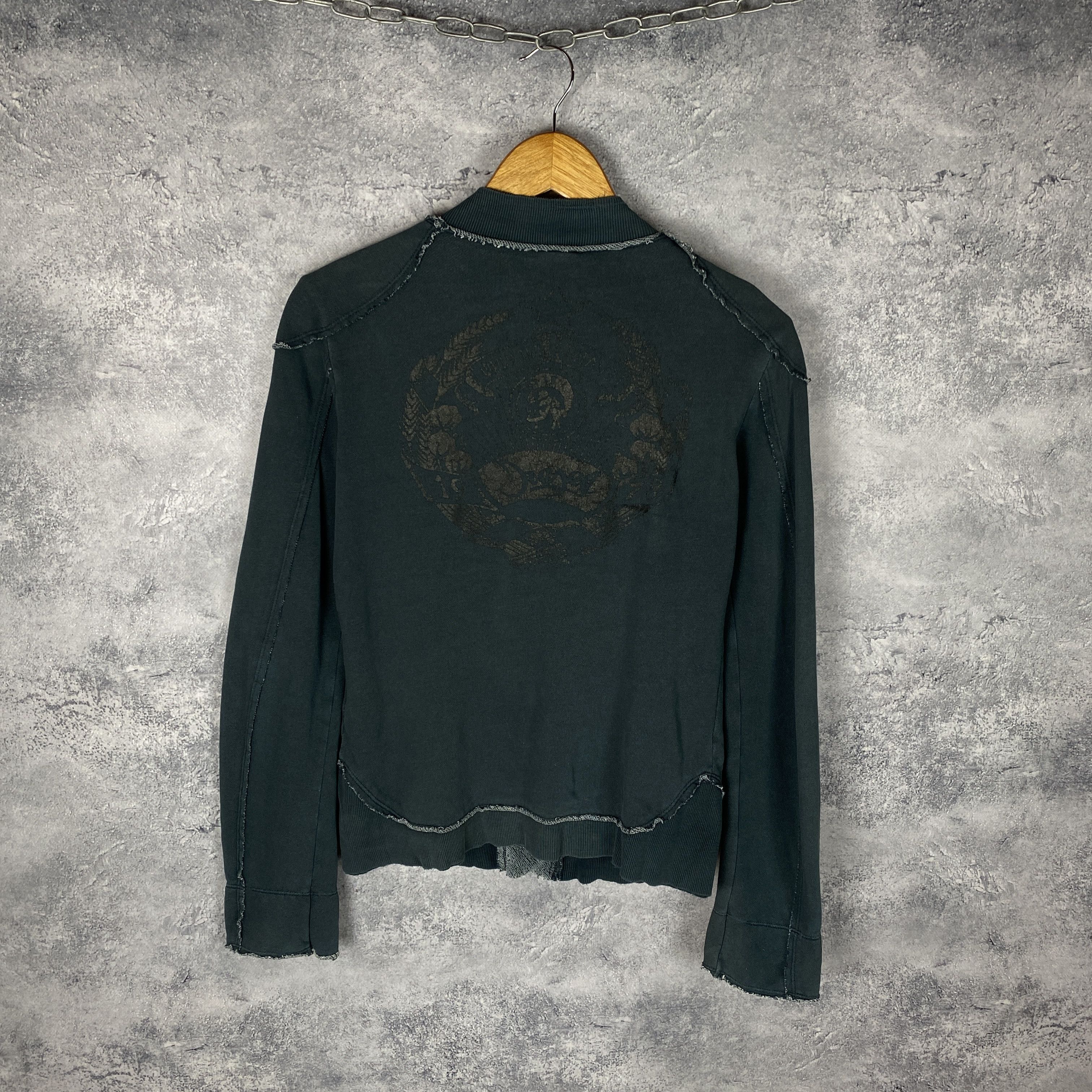 Diesel Diesel Women's Zip Bomber Sweatshirt Size M Blue Long Sleeve Size M / US 6-8 / IT 42-44 - 8 Thumbnail