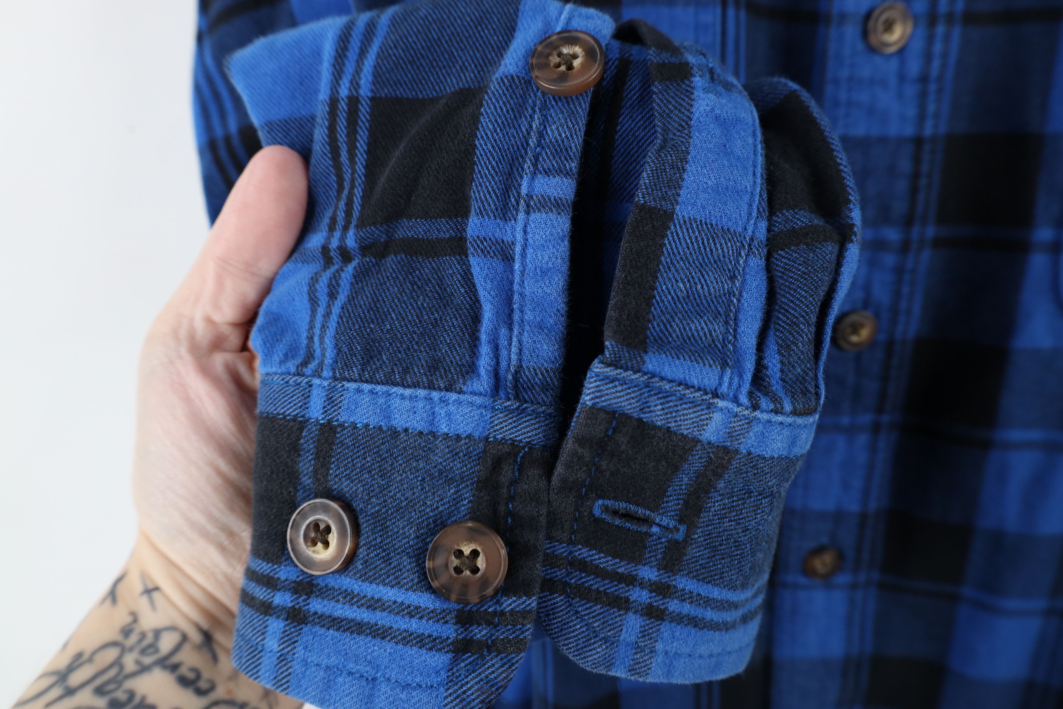 Duluth Trading Company × Vintage Duluth Trading Co Flannel Collared Button Down Shirt Blue Size US L / EU 52-54 / 3 - 5 Thumbnail