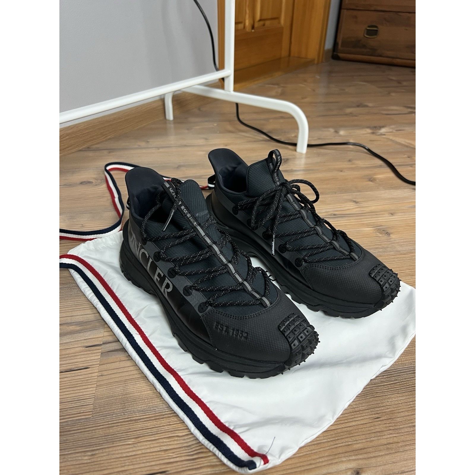 Moncler MINT! MONCLER TRAILGRIP LITE2 Vibram Ripstop Black Sneakers Size US 10.5 / EU 43-44 - 3 Thumbnail