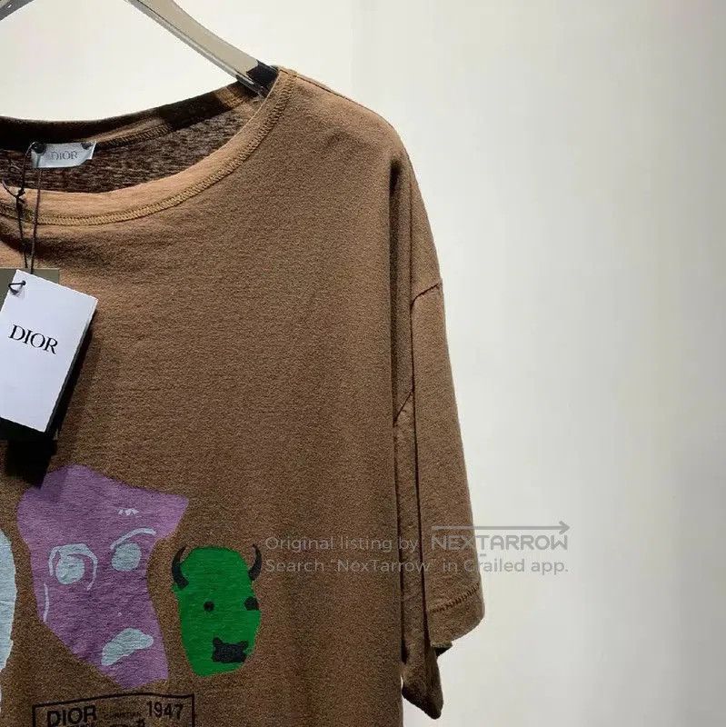 Dior Dior Brown Cotton Men's T-Shirt . Size US XL / EU 56 / 4 - 5 Thumbnail