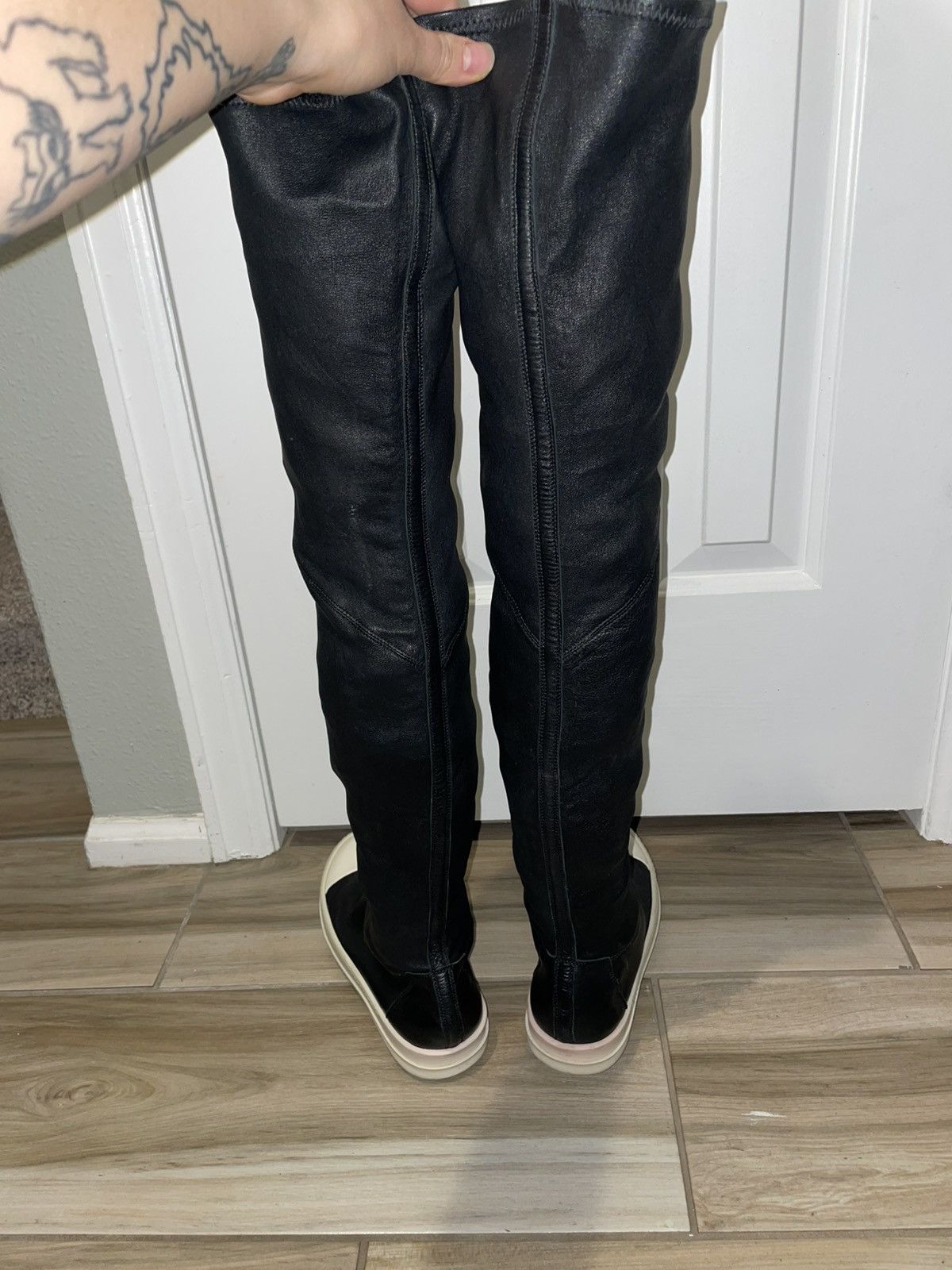 Rick Owens Rick Owens Over The Knee Leather Boots Size US 8 / IT 38 - 3 Thumbnail