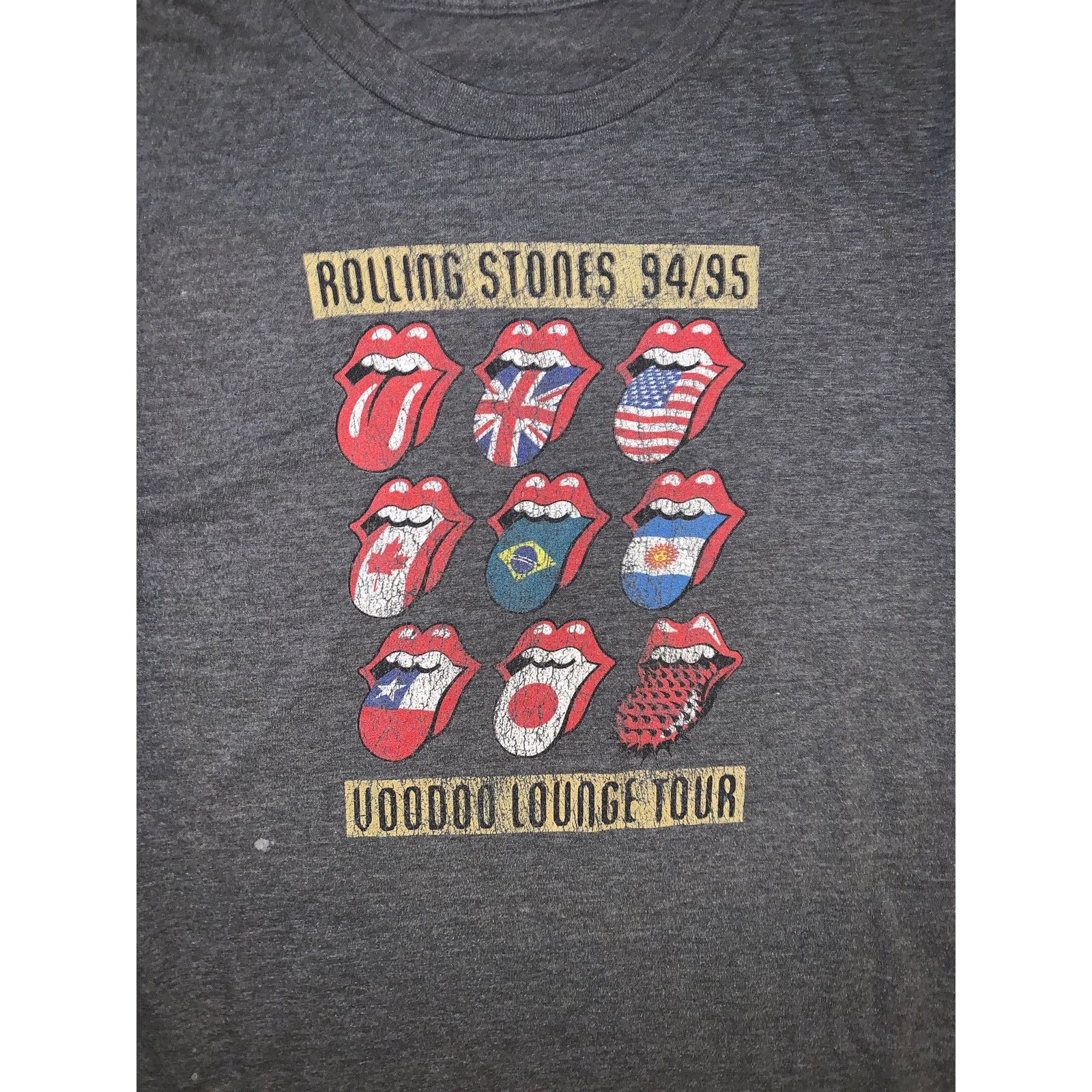 The Rolling Stones Rolling Stones Voodoo Lounge Tour T Shirt Womens Large Gray Size L / US 10 / IT 46 - 2 Thumbnail