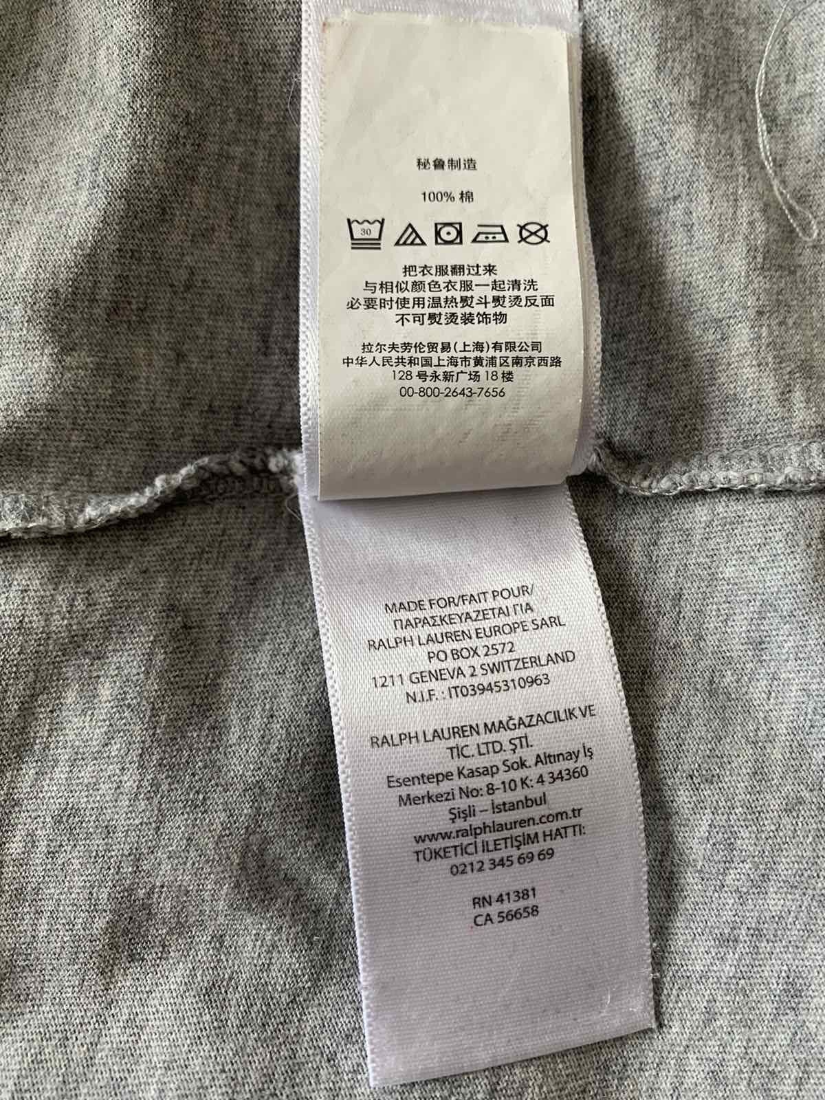 Polo Ralph Lauren 🐻🐻 Polo Bear by Polo Ralph Lauren Grey Cotton T-Shirt Size US XL / EU 56 / 4 - 7 Thumbnail