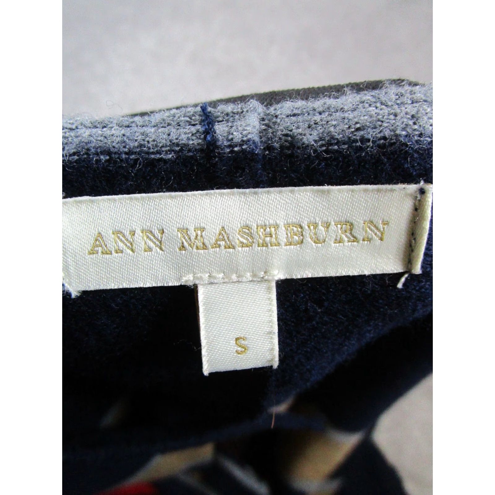 Vintage Ann Mashburn Sweater Cardigan Womens Small Brown Open Front V-Neck 3/4 Sleeve Knit Wool Blend Striped Knit Regular Womens Size S / US 4 / IT 40 - 3 Thumbnail