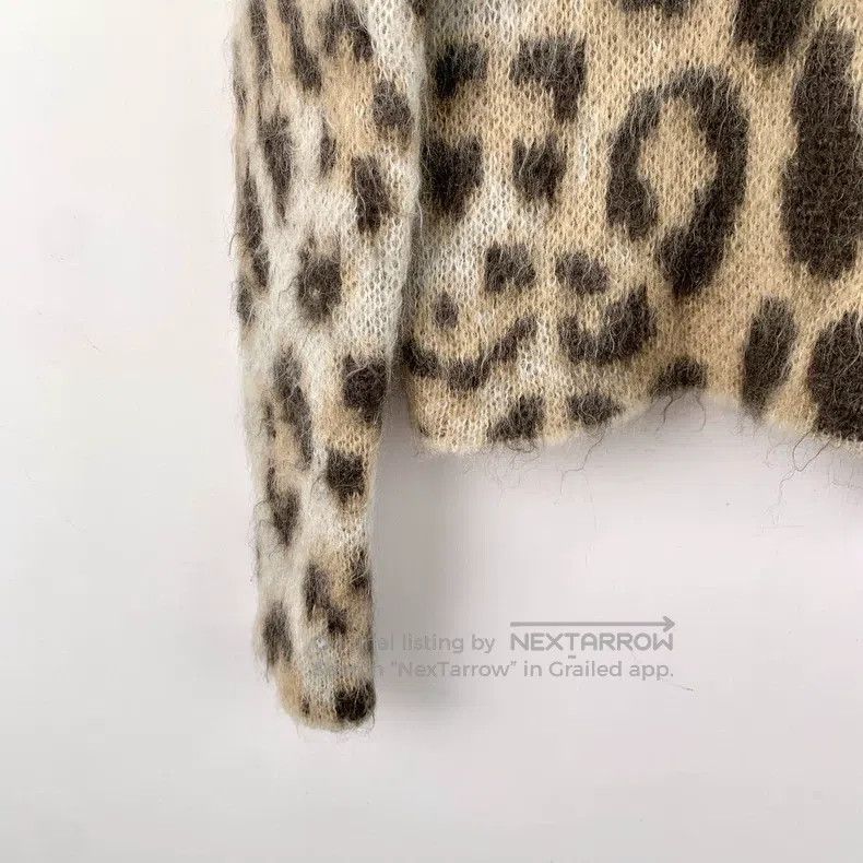 Loewe Loewe Brown Animal Print Mohair Knitted Sweater Size XS / US 0-2 / IT 36-38 - 4 Thumbnail