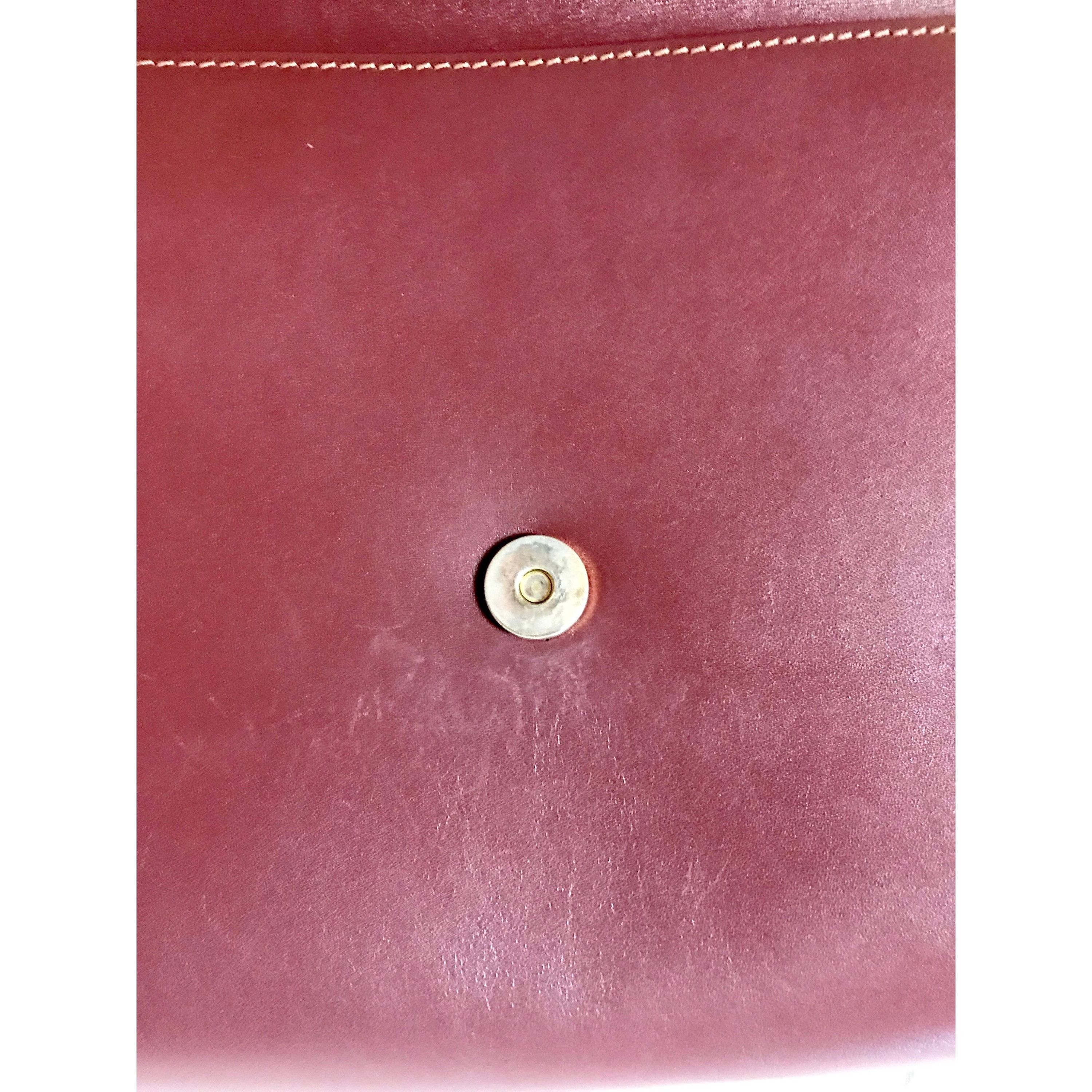 Cartier Vintage Cartier wine leather clutch bag, mini document purse Size ONE SIZE - 3 Thumbnail
