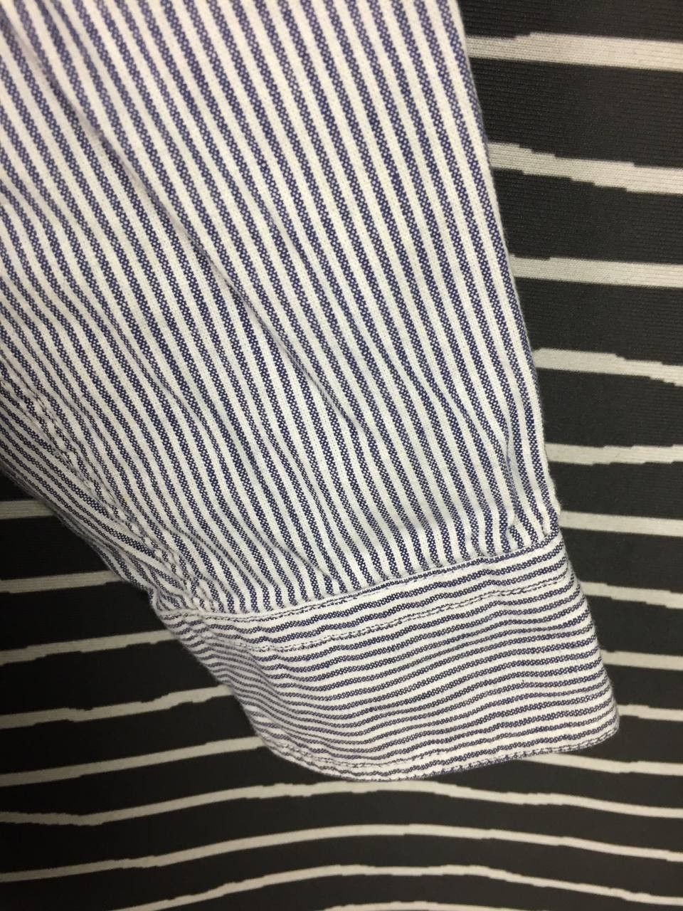 Budweiser Vtg Budweiser Hickory Stripe Workwear Button Up Shirt Size US L / EU 52-54 / 3 - 5 Thumbnail